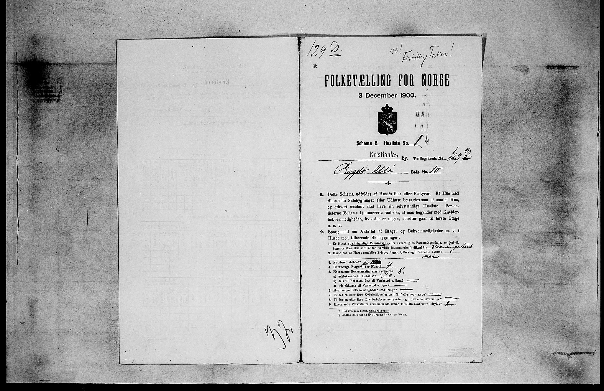 SAO, 1900 census for Kristiania, 1900, p. 9705