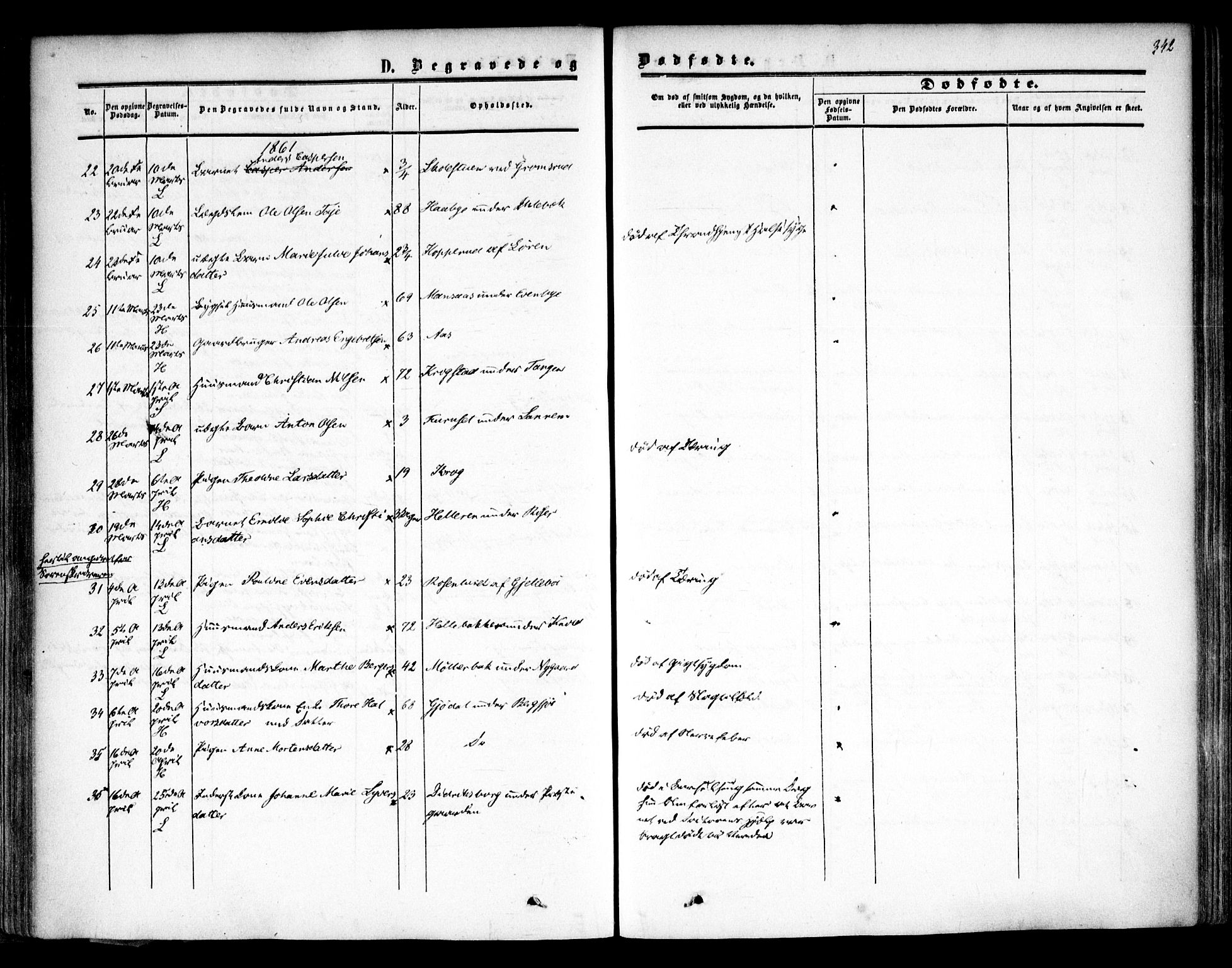 Høland prestekontor Kirkebøker, AV/SAO-A-10346a/F/Fa/L0010: Parish register (official) no. I 10, 1854-1861, p. 342