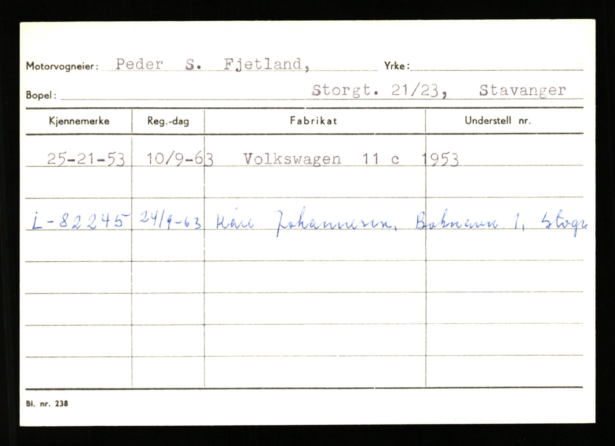 Stavanger trafikkstasjon, SAST/A-101942/0/G/L0011: Registreringsnummer: 240000 - 363477, 1930-1971, p. 461