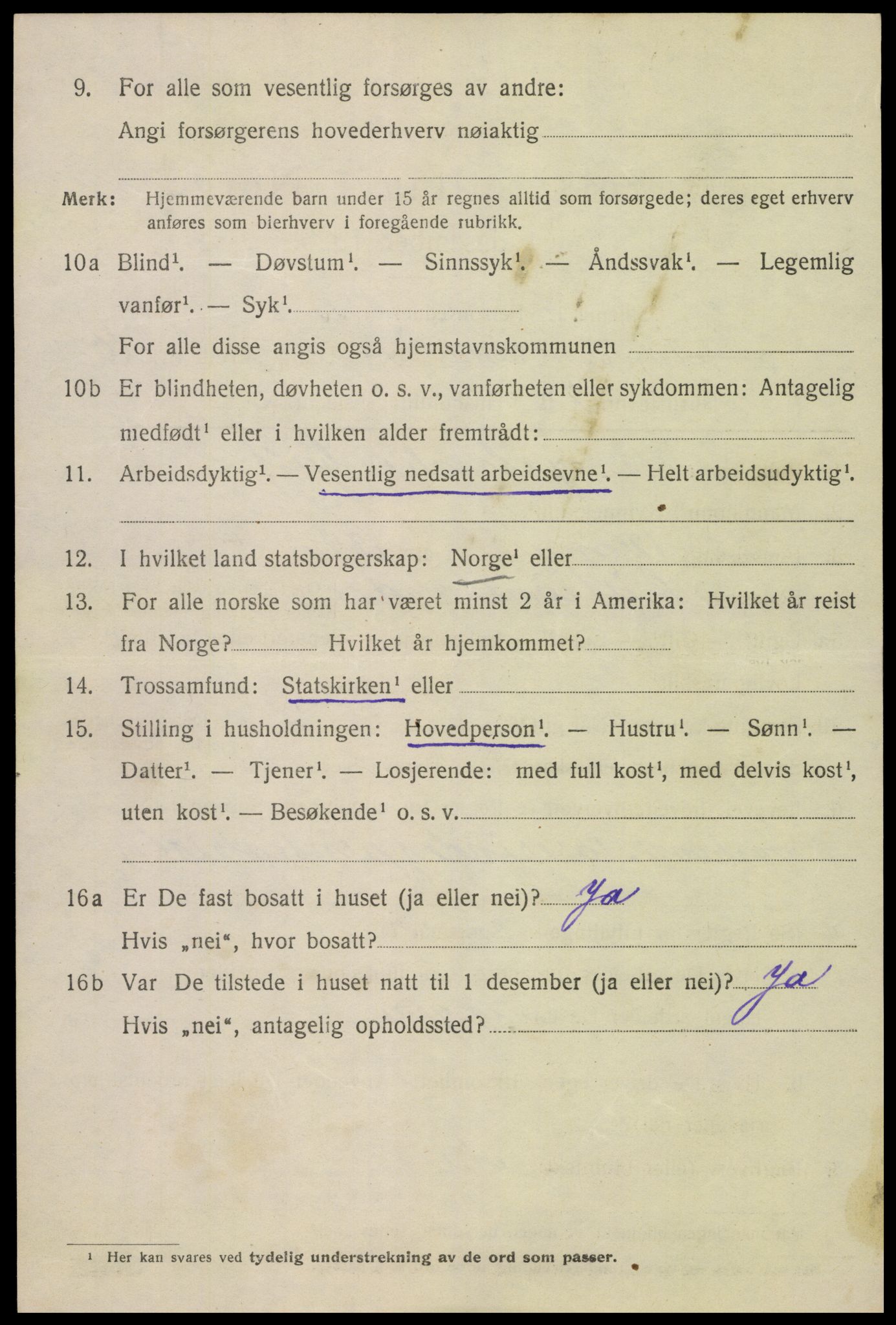 SAK, 1920 census for Kristiansand, 1920, p. 42284