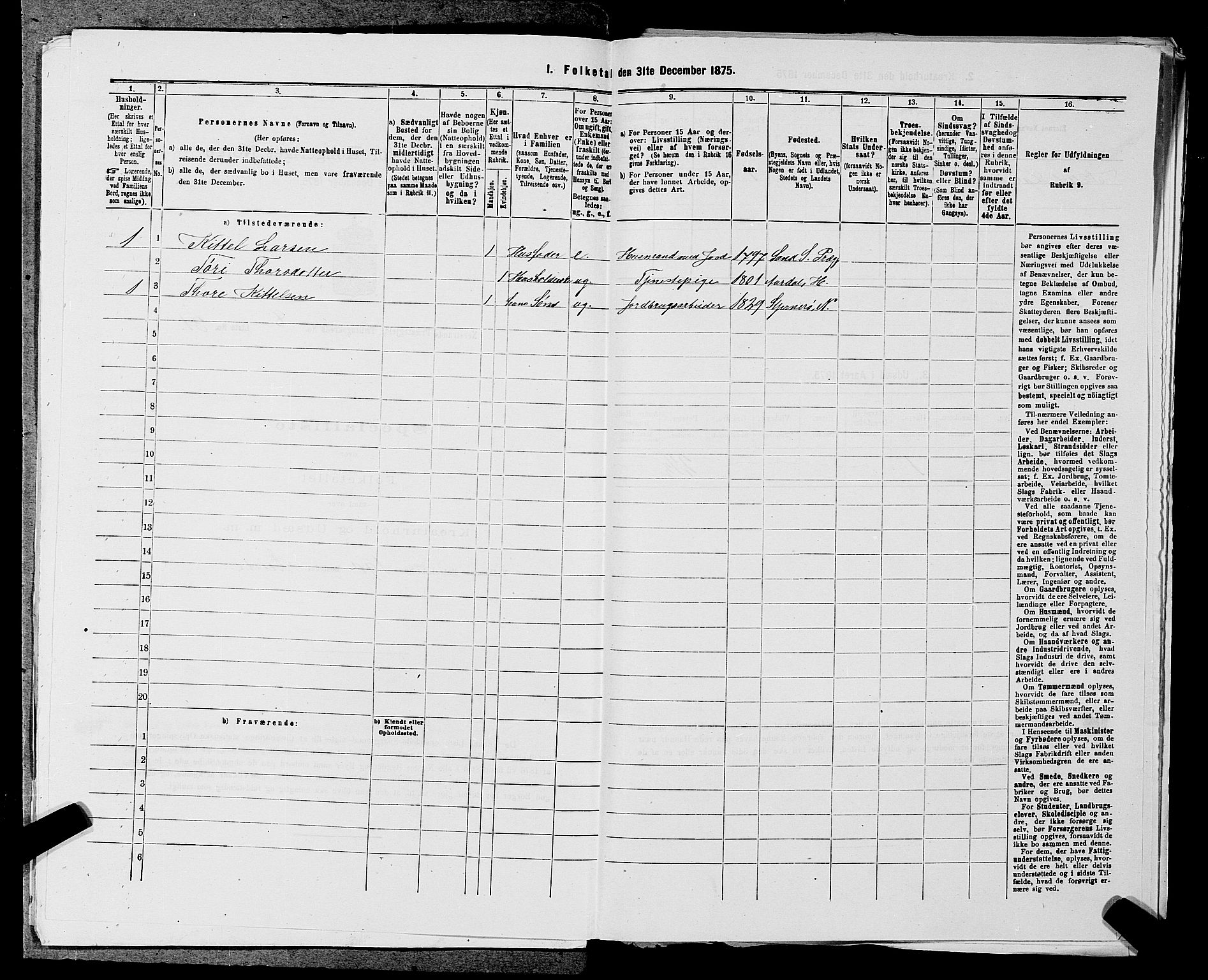 SAST, 1875 census for 1139P Nedstrand, 1875, p. 922