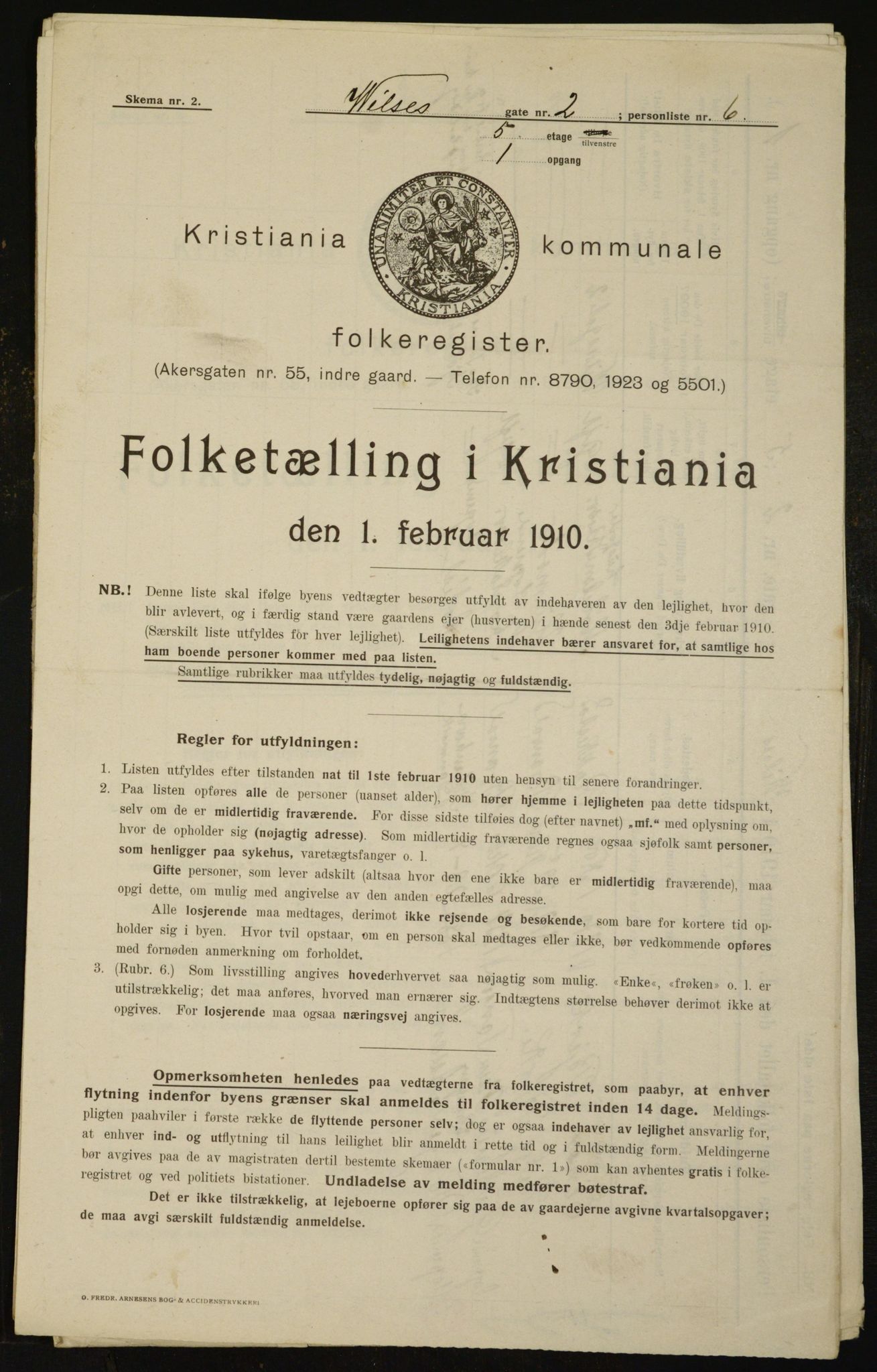 OBA, Municipal Census 1910 for Kristiania, 1910, p. 121641