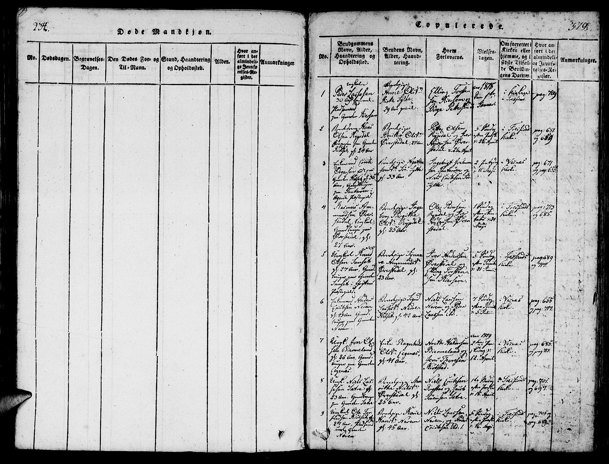 Ministerialprotokoller, klokkerbøker og fødselsregistre - Møre og Romsdal, SAT/A-1454/541/L0544: Parish register (official) no. 541A01, 1818-1847, p. 379
