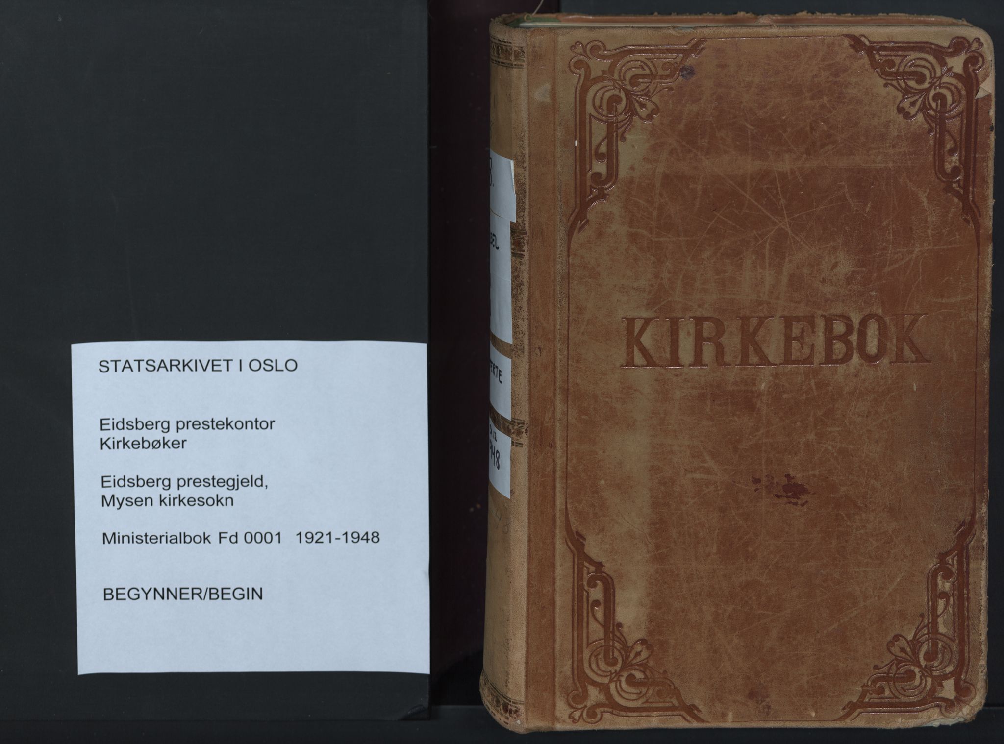 Eidsberg prestekontor Kirkebøker, AV/SAO-A-10905/F/Fd/L0001: Parish register (official) no. IV 1, 1921-1948