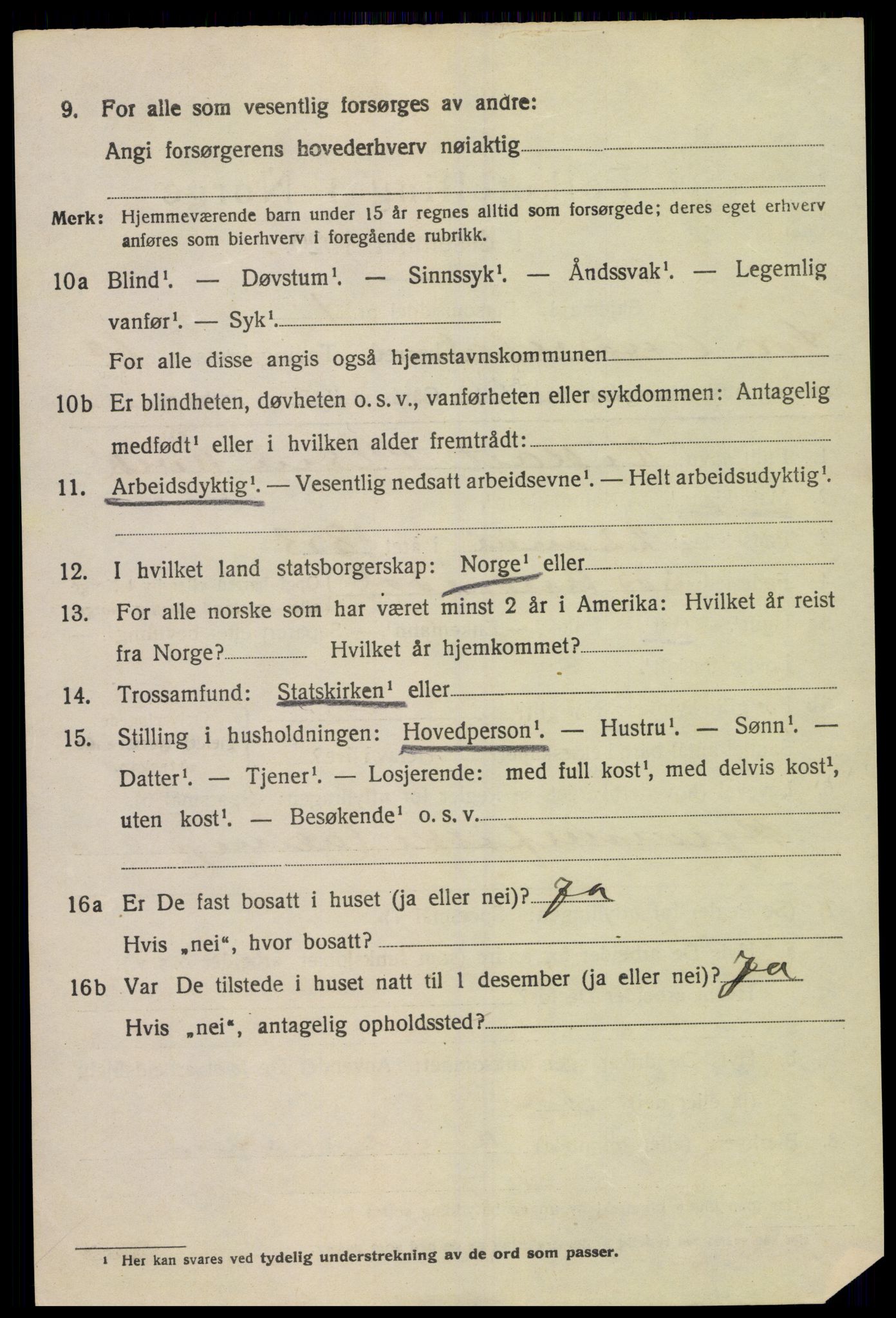 SAK, 1920 census for Sør-Audnedal, 1920, p. 4184