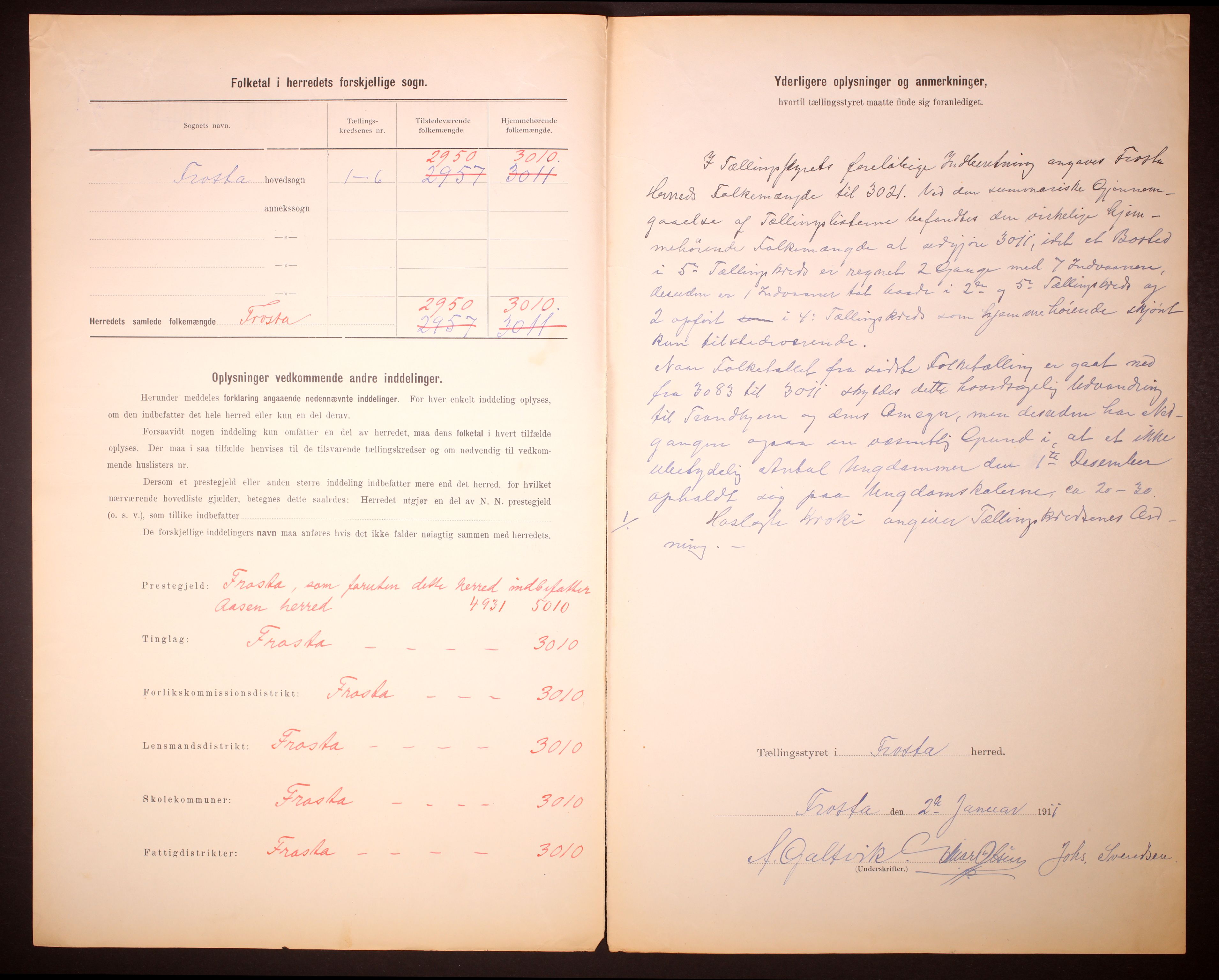 RA, 1910 census for Frosta, 1910, p. 3