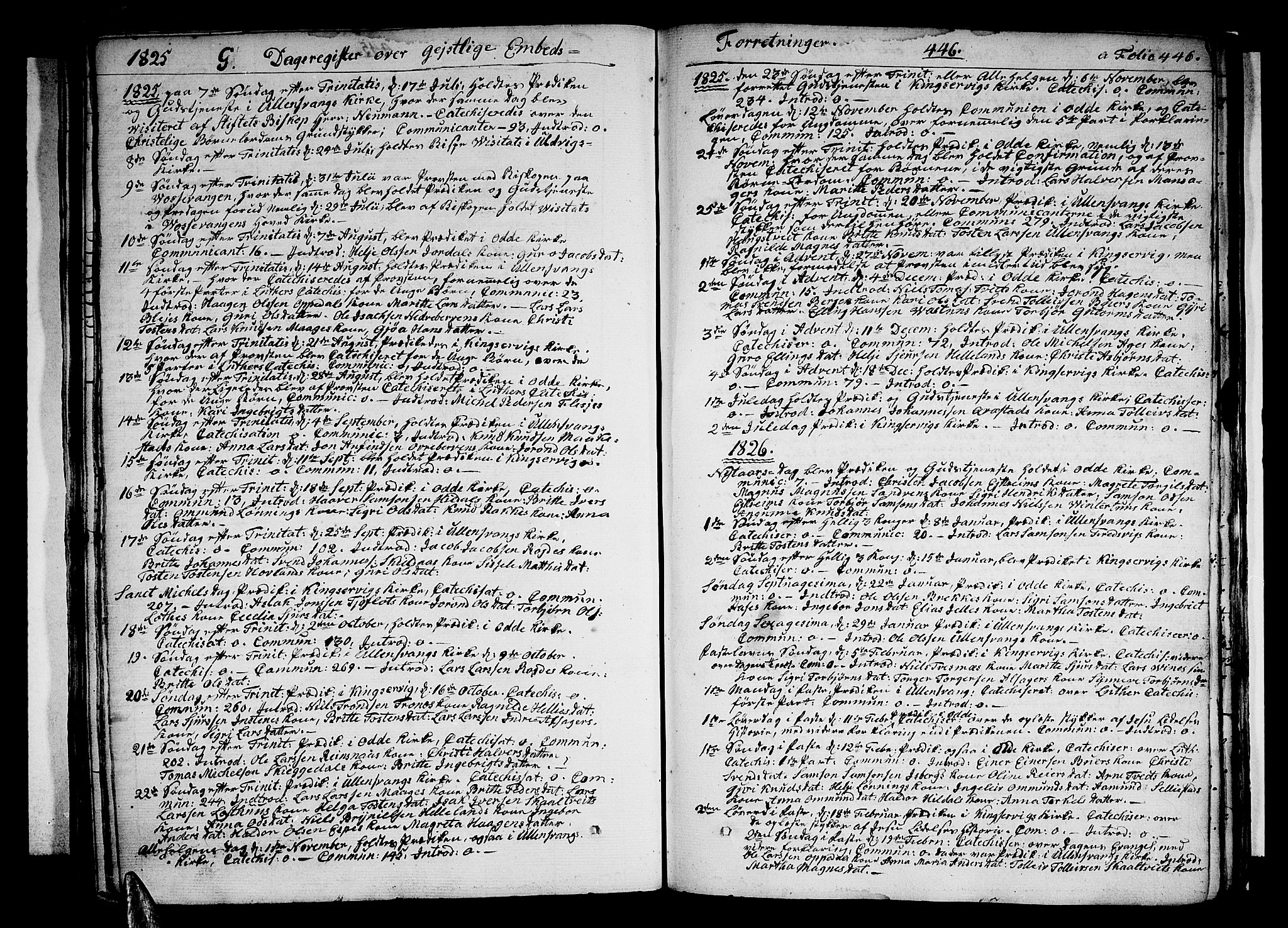 Ullensvang sokneprestembete, AV/SAB-A-78701/H/Haa: Parish register (official) no. A 10, 1825-1853, p. 447