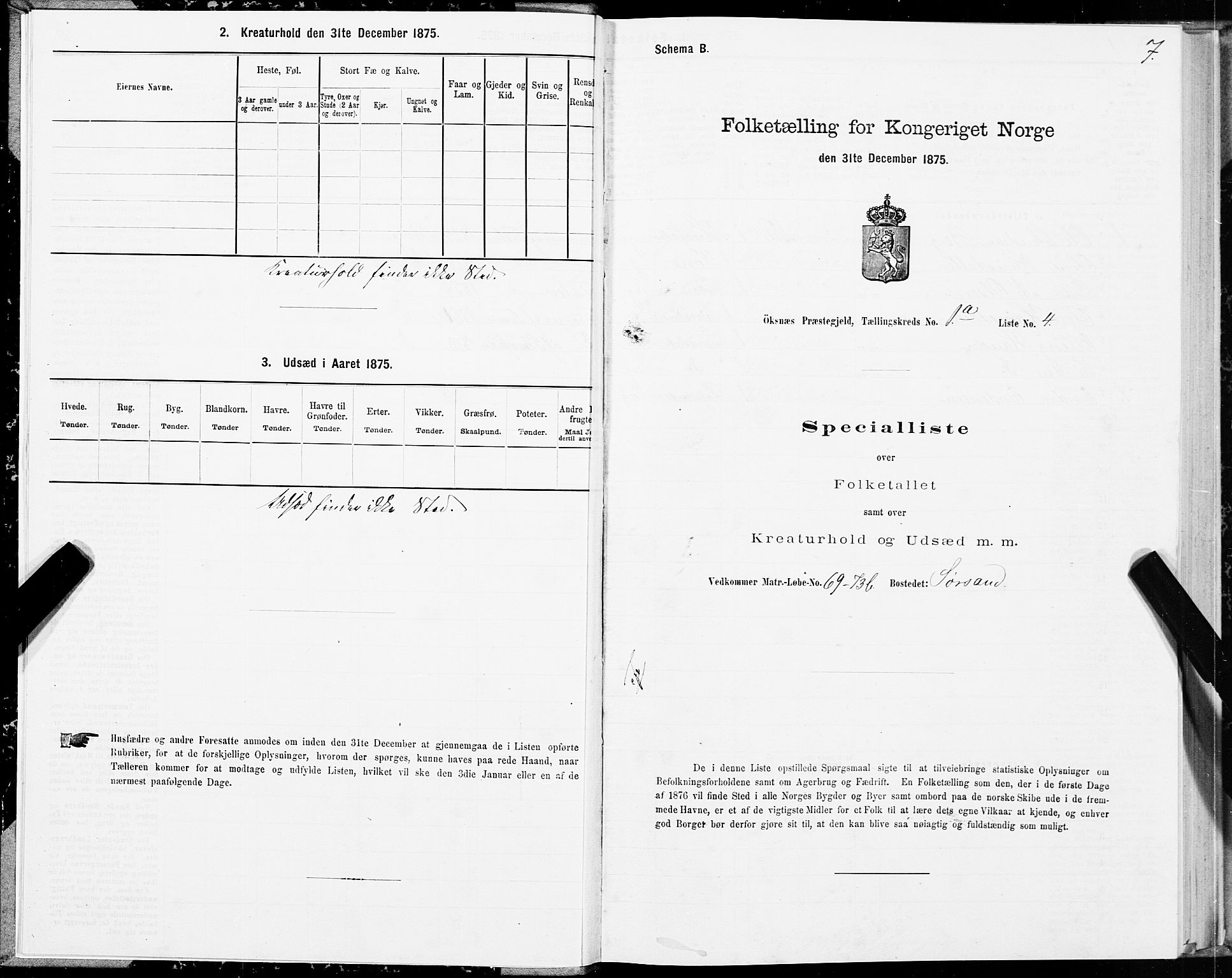 SAT, 1875 census for 1868P Øksnes, 1875, p. 1007