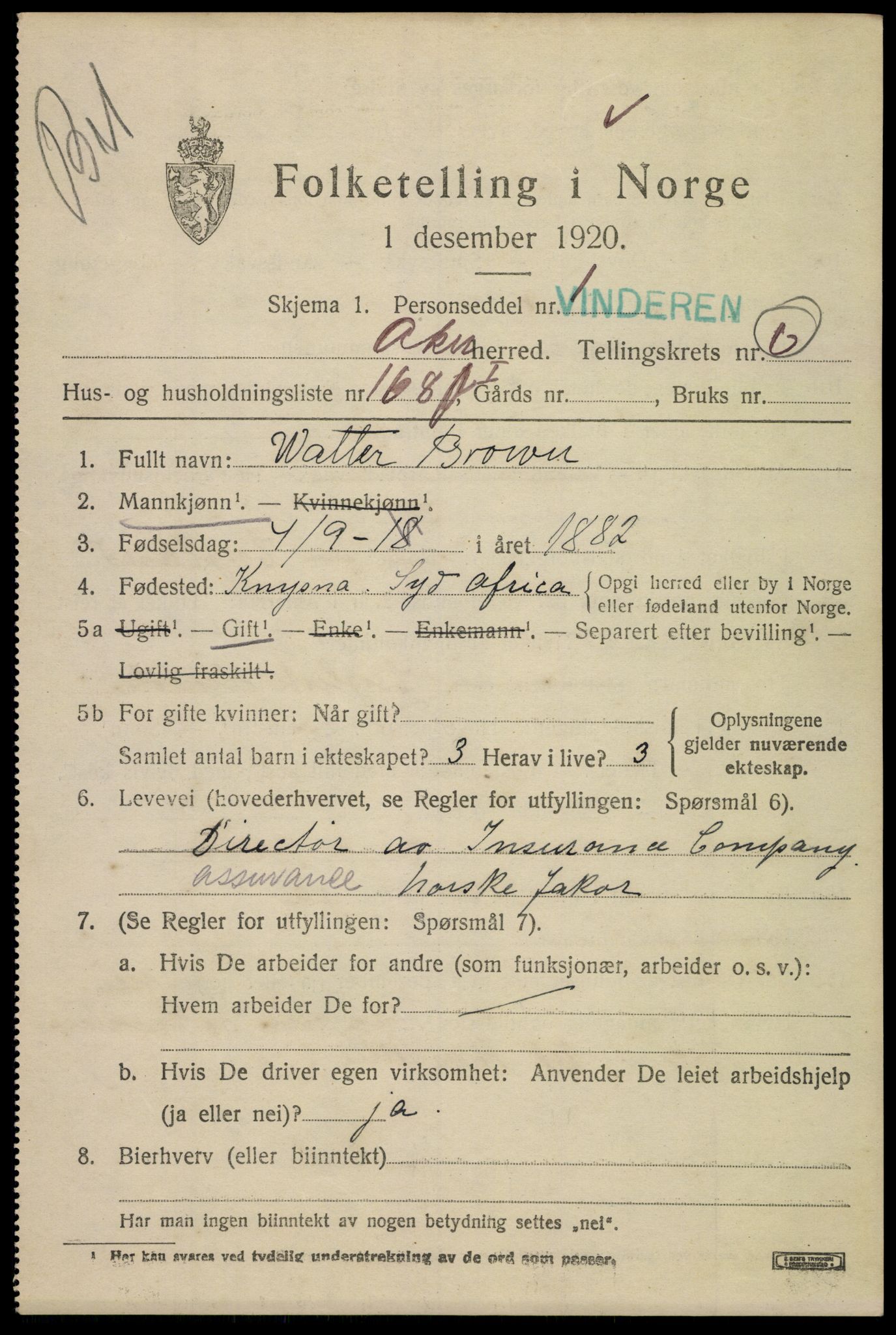 SAO, 1920 census for Aker, 1920, p. 33312