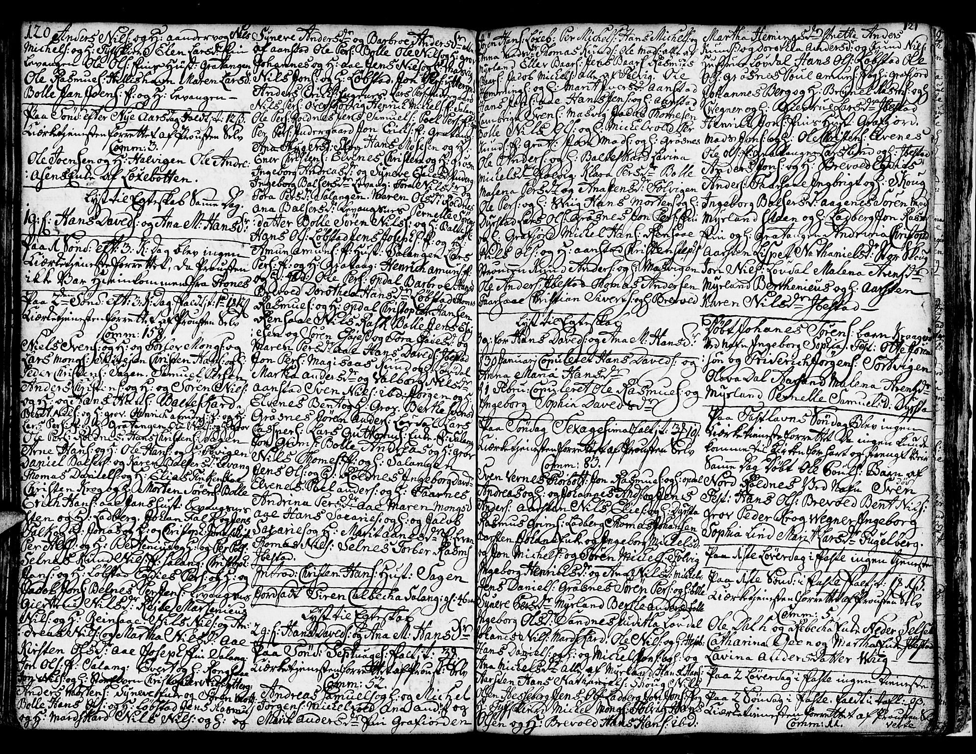 Ibestad sokneprestembete, SATØ/S-0077/H/Ha/Hab/L0001klokker: Parish register (copy) no. 1, 1776-1808, p. 120-121