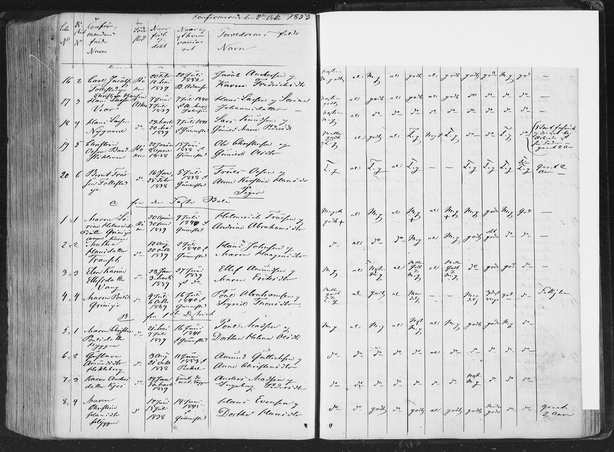 Røyken kirkebøker, AV/SAKO-A-241/F/Fa/L0005: Parish register (official) no. 5, 1833-1856, p. 313