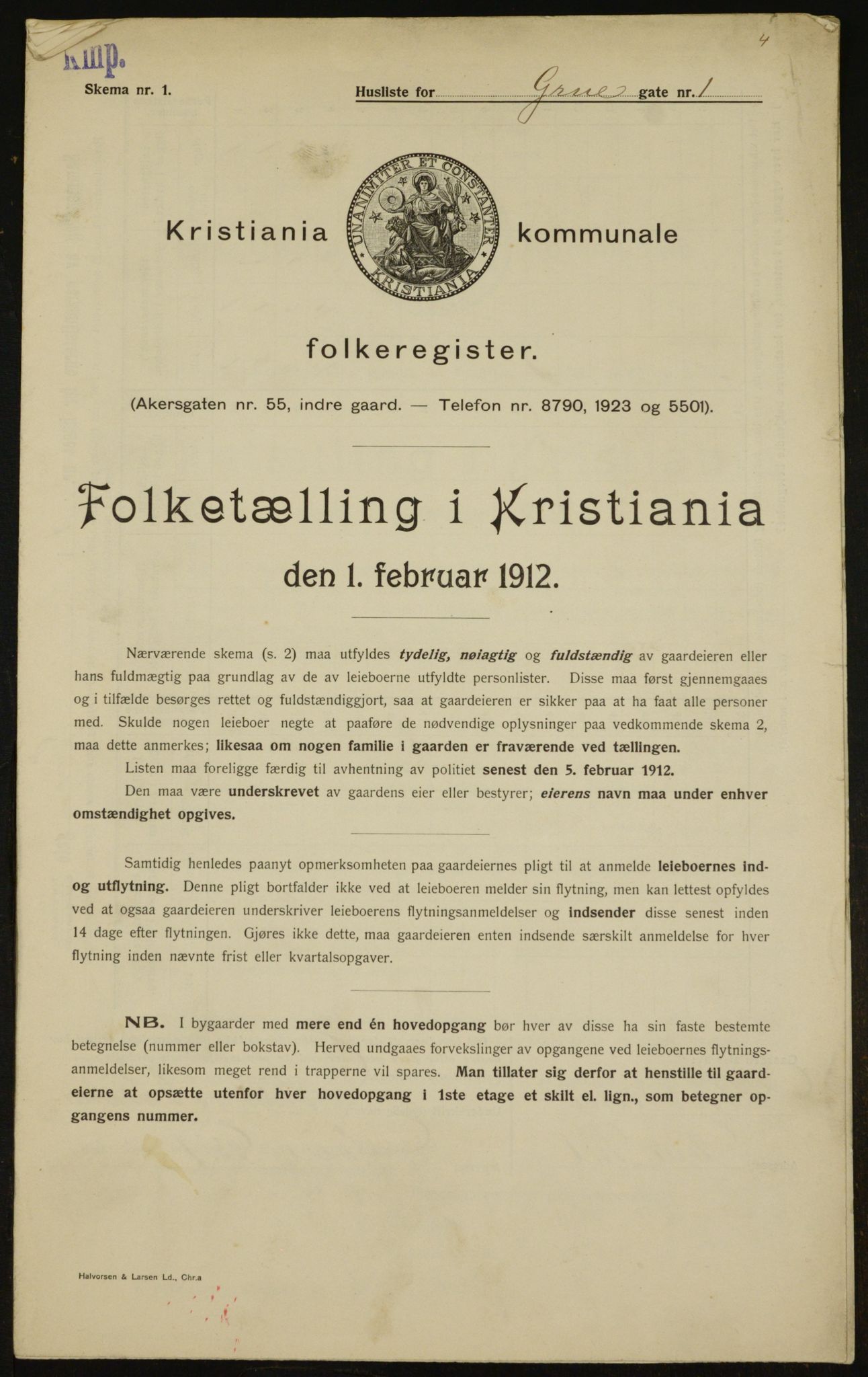 OBA, Municipal Census 1912 for Kristiania, 1912, p. 30048