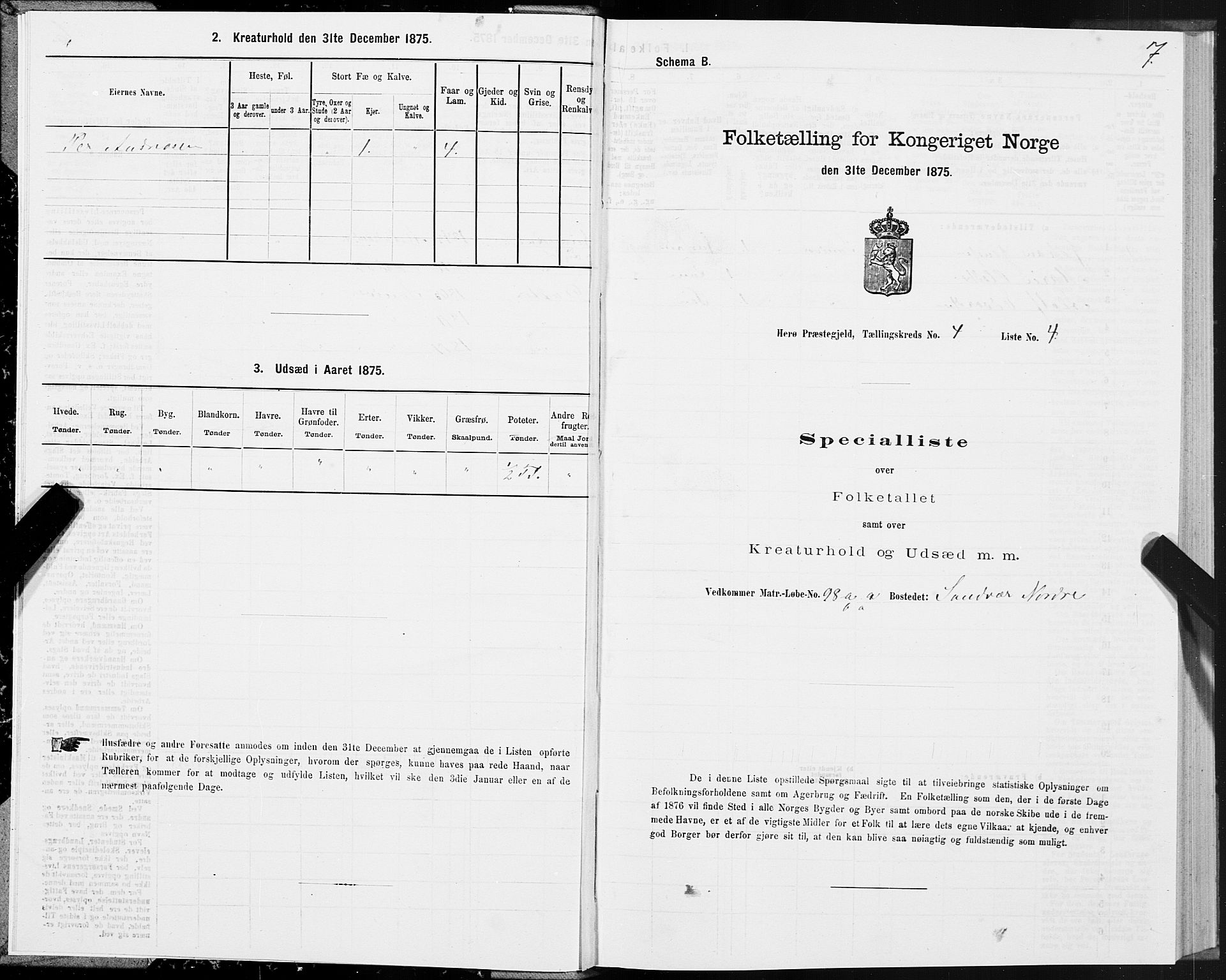 SAT, 1875 census for 1818P Herøy, 1875, p. 3007