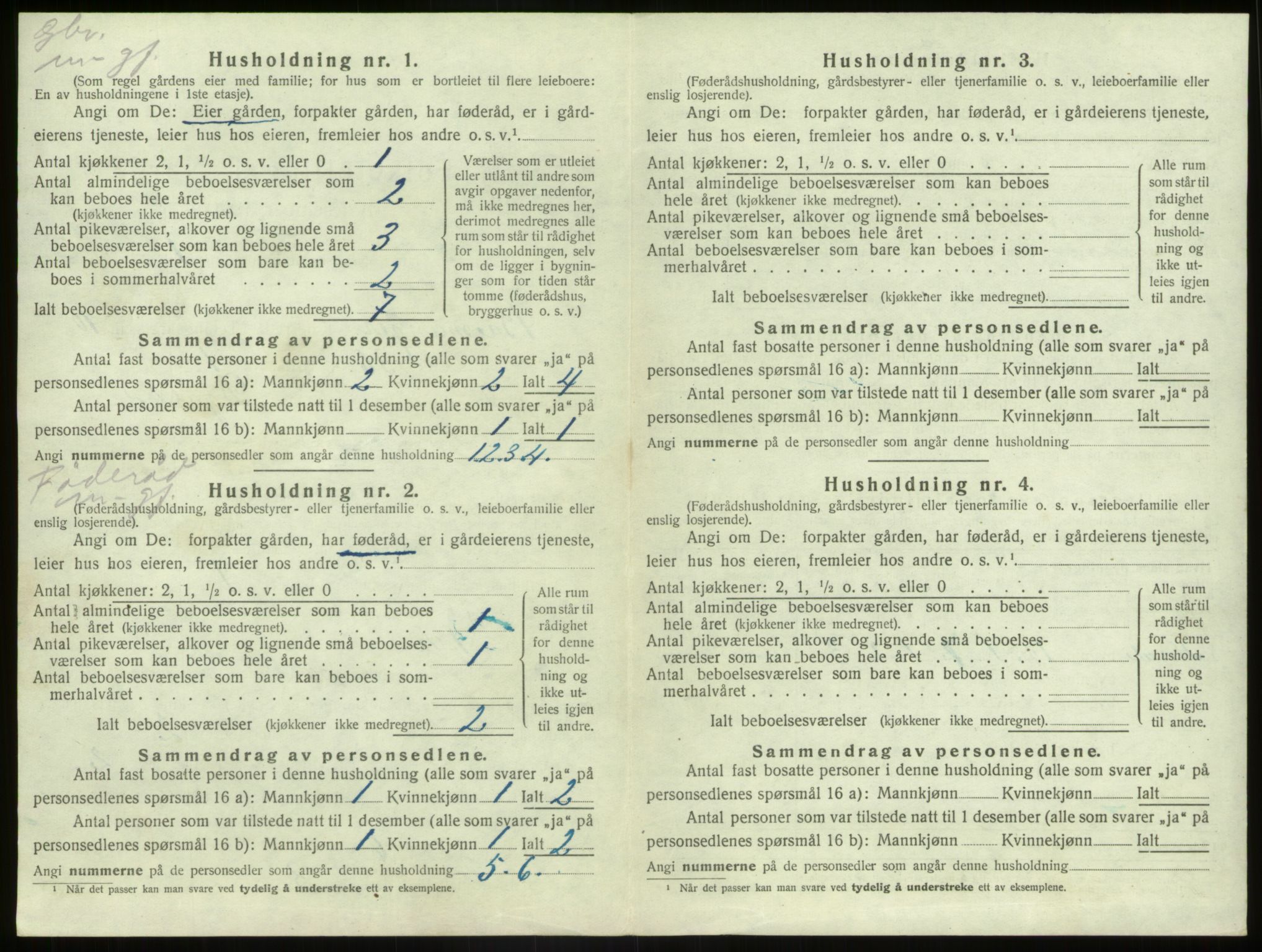 SAB, 1920 census for Bremanger, 1920, p. 715