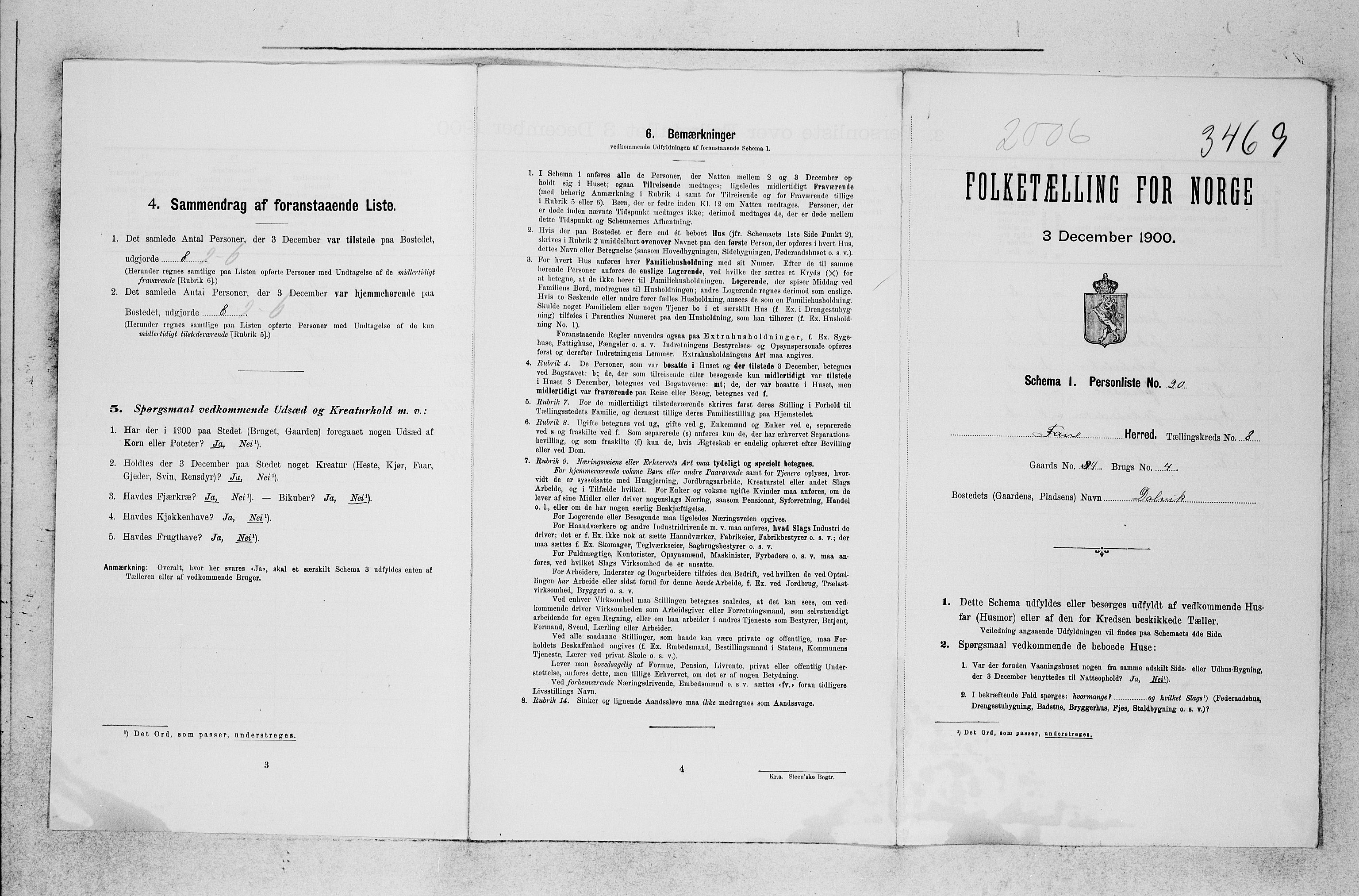 SAB, 1900 census for Fana, 1900, p. 76