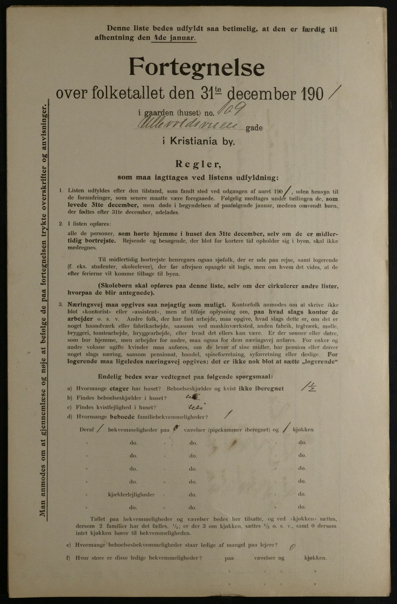 OBA, Municipal Census 1901 for Kristiania, 1901, p. 18240