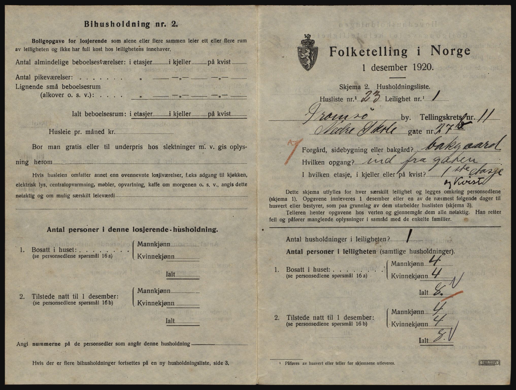 SATØ, 1920 census for Tromsø, 1920, p. 5663