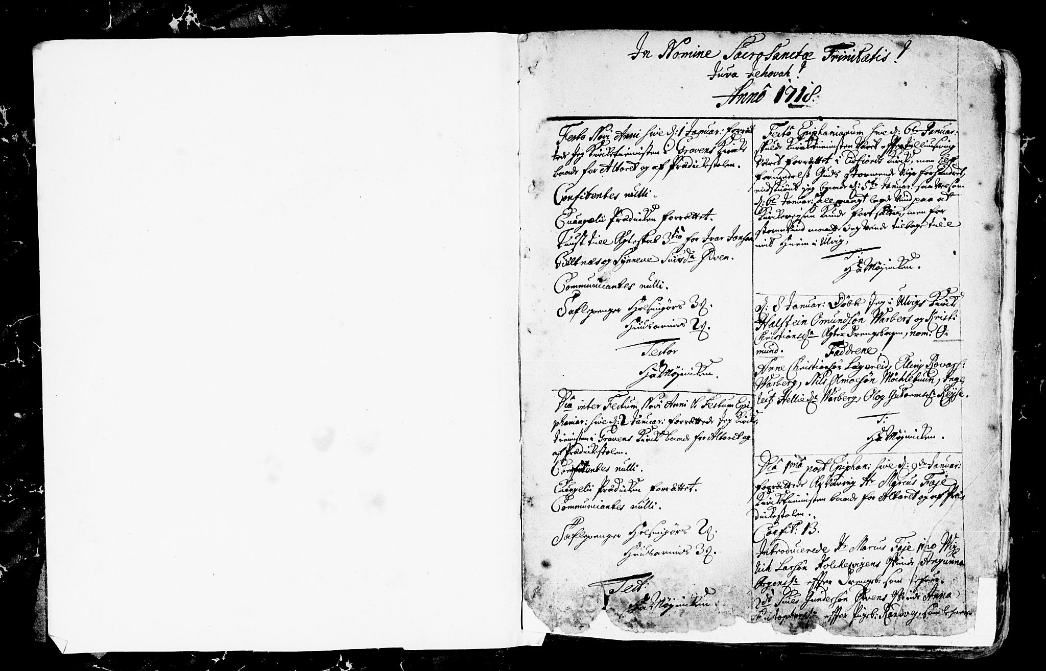 Ulvik sokneprestembete, SAB/A-78801/H/Haa: Parish register (official) no. A 4, 1718-1725, p. 2