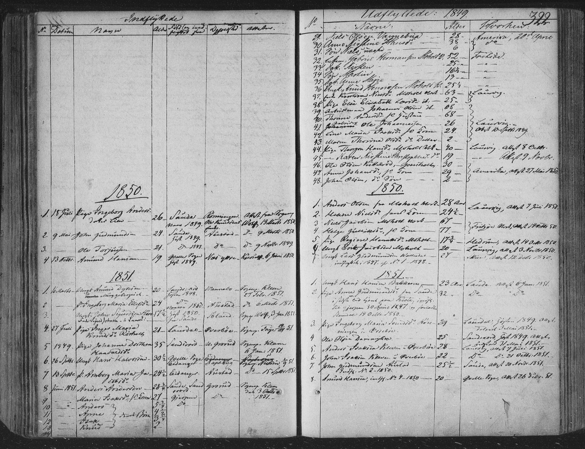 Siljan kirkebøker, SAKO/A-300/F/Fa/L0001: Parish register (official) no. 1, 1831-1870, p. 322