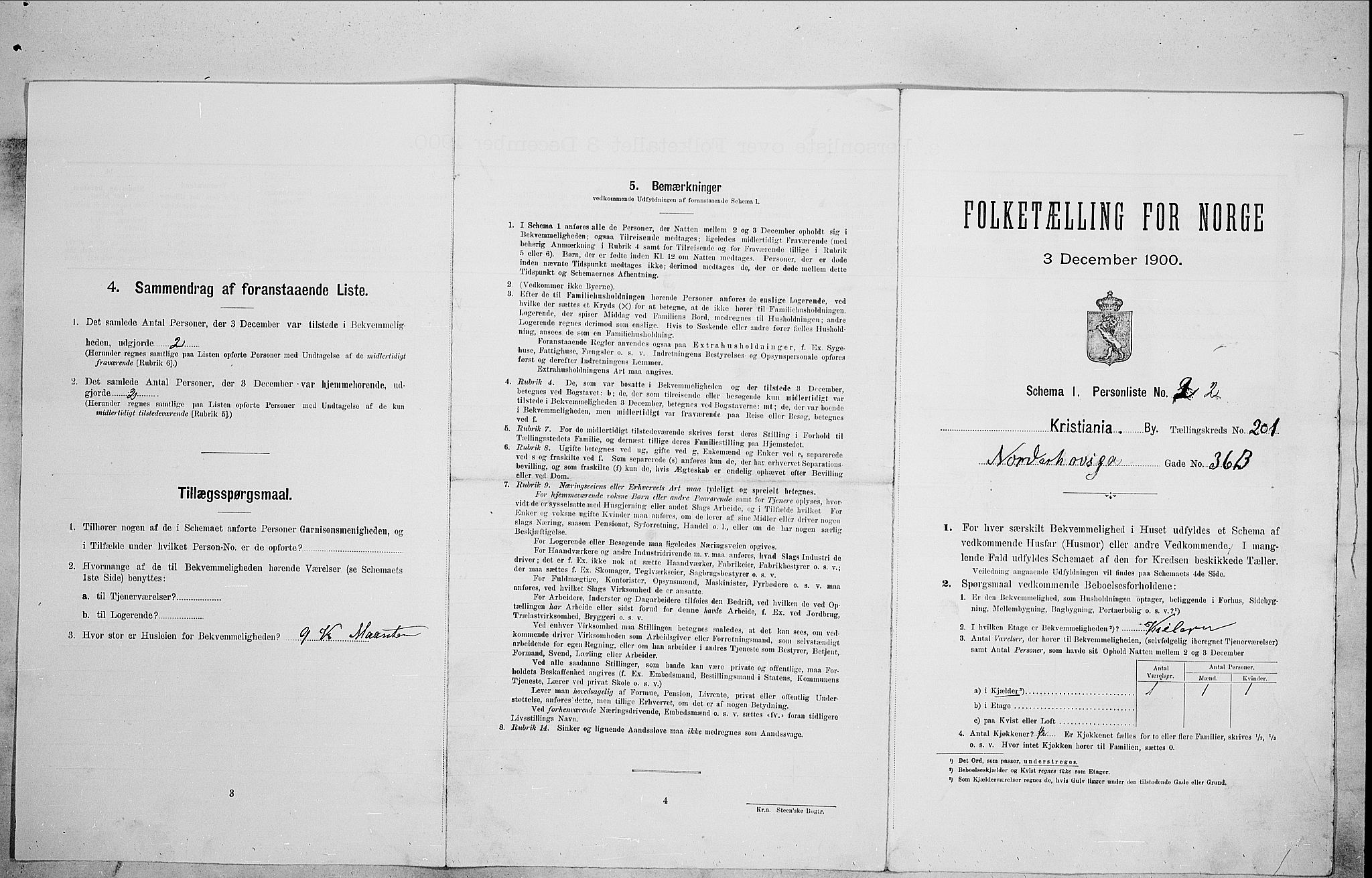 SAO, 1900 census for Kristiania, 1900, p. 66003