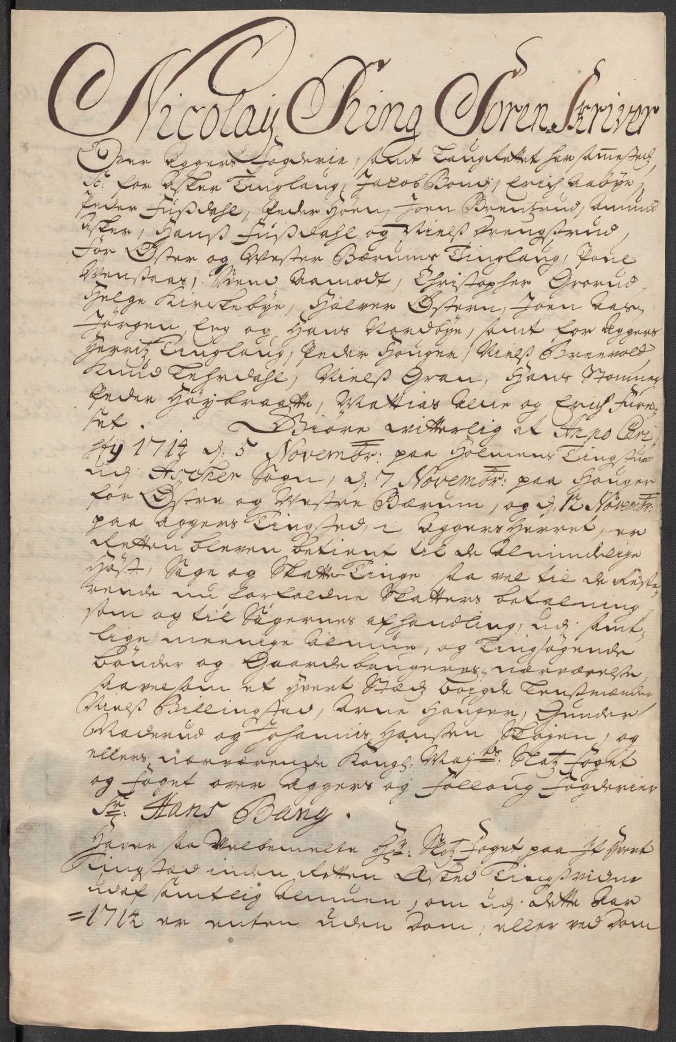 Rentekammeret inntil 1814, Reviderte regnskaper, Fogderegnskap, AV/RA-EA-4092/R10/L0451: Fogderegnskap Aker og Follo, 1713-1714, p. 371