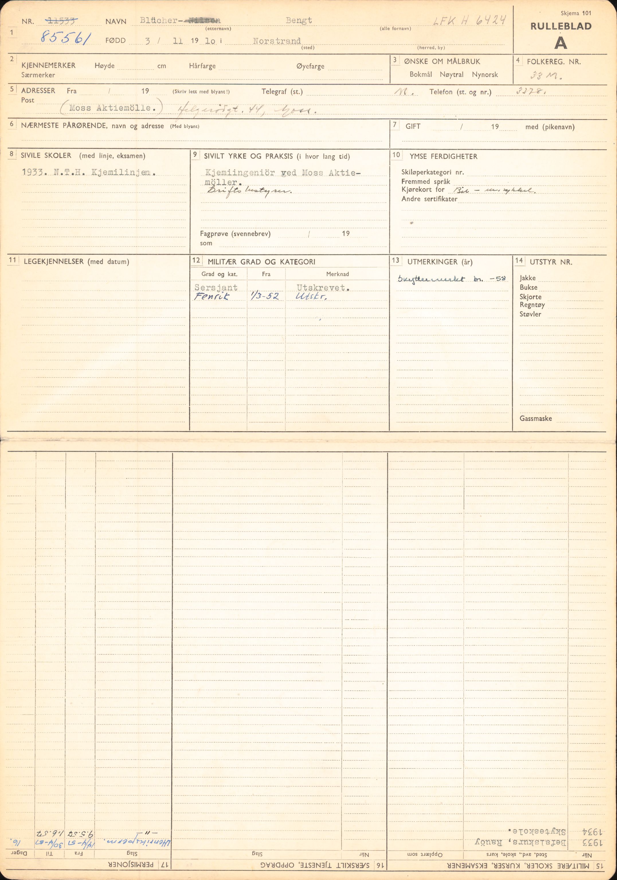 Forsvaret, Forsvarets overkommando/Luftforsvarsstaben, RA/RAFA-4079/P/Pa/L0024: Personellpapirer, 1910, p. 80