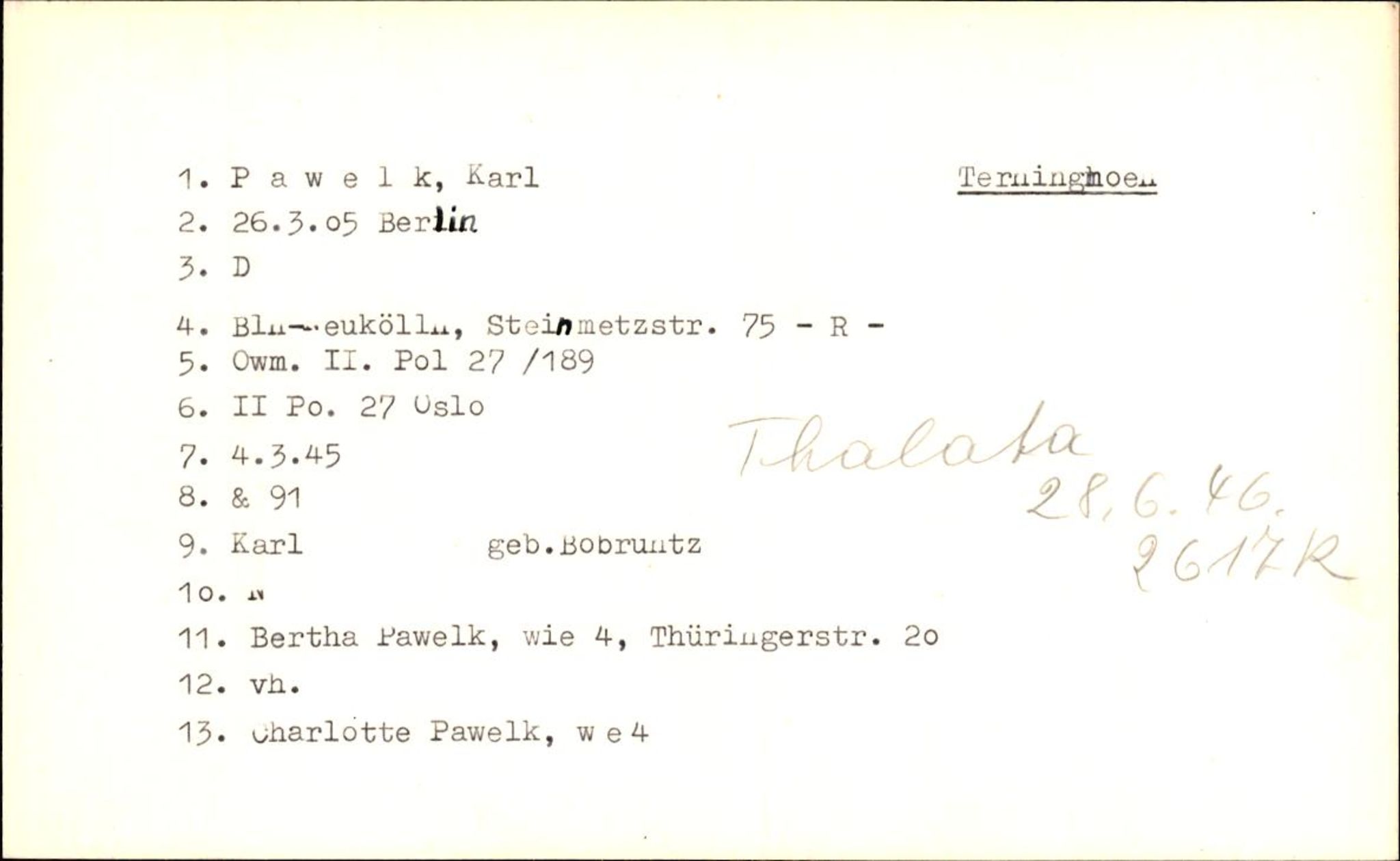 Hjemsendte tyskere , RA/RAFA-6487/D/Db/L0021: Paüls-Raglewaski, 1945-1947, p. 10