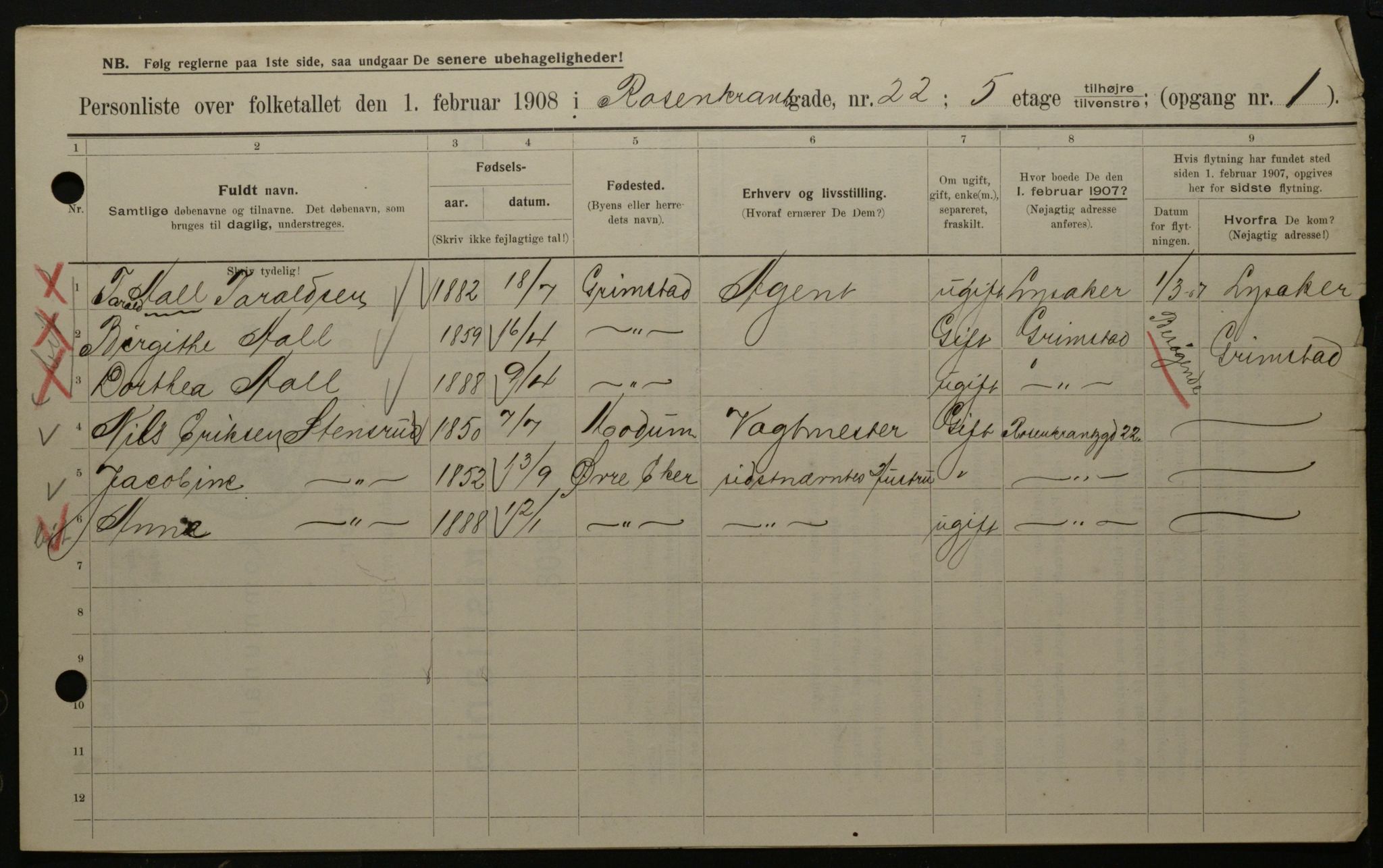 OBA, Municipal Census 1908 for Kristiania, 1908, p. 75624