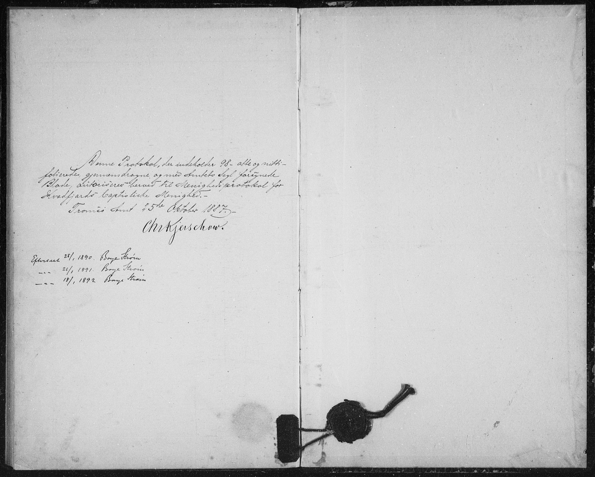 Uten arkivreferanse, SATØ/-: Dissenter register no. DP 4, 1877-1892