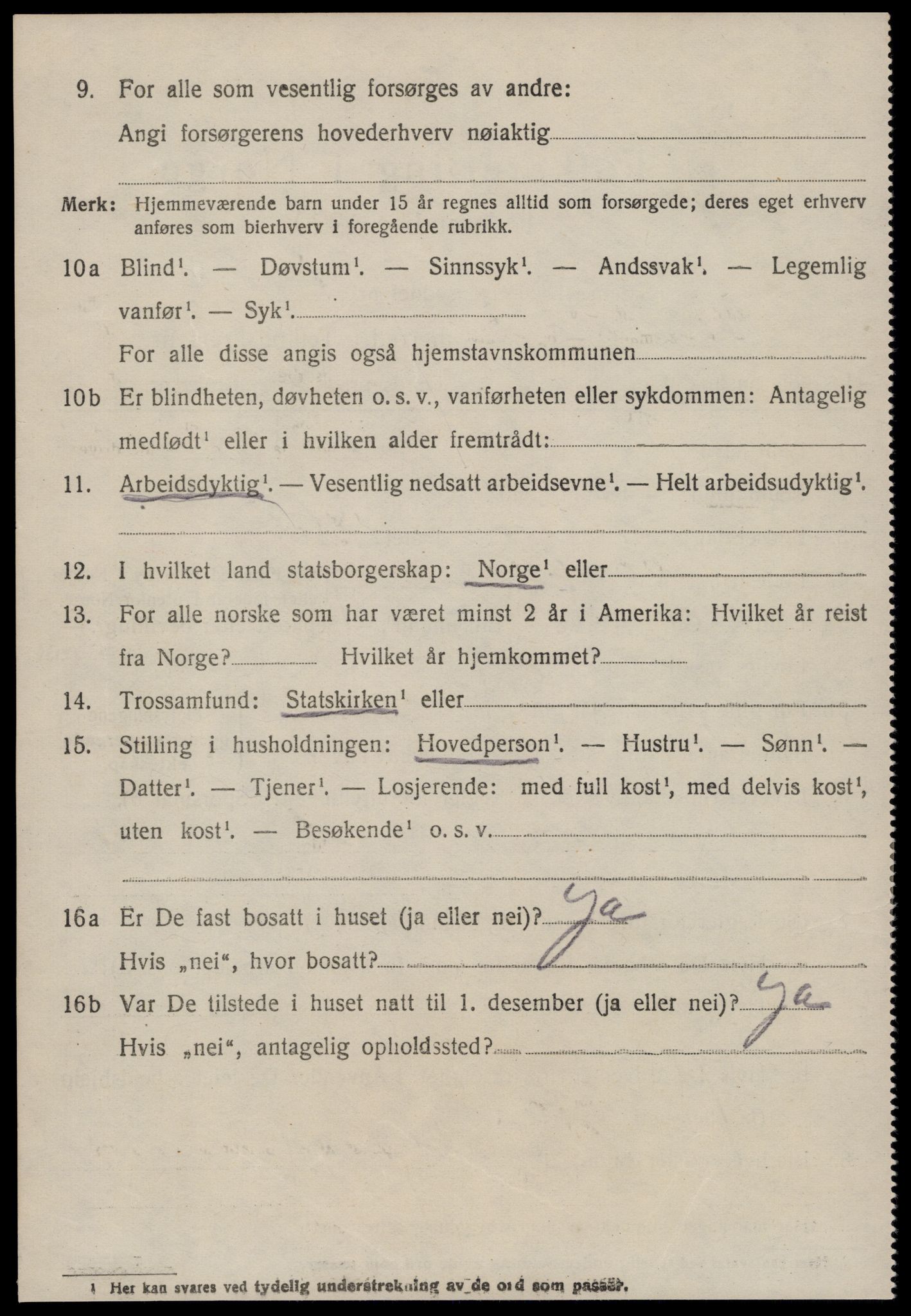 SAT, 1920 census for Vartdal, 1920, p. 274