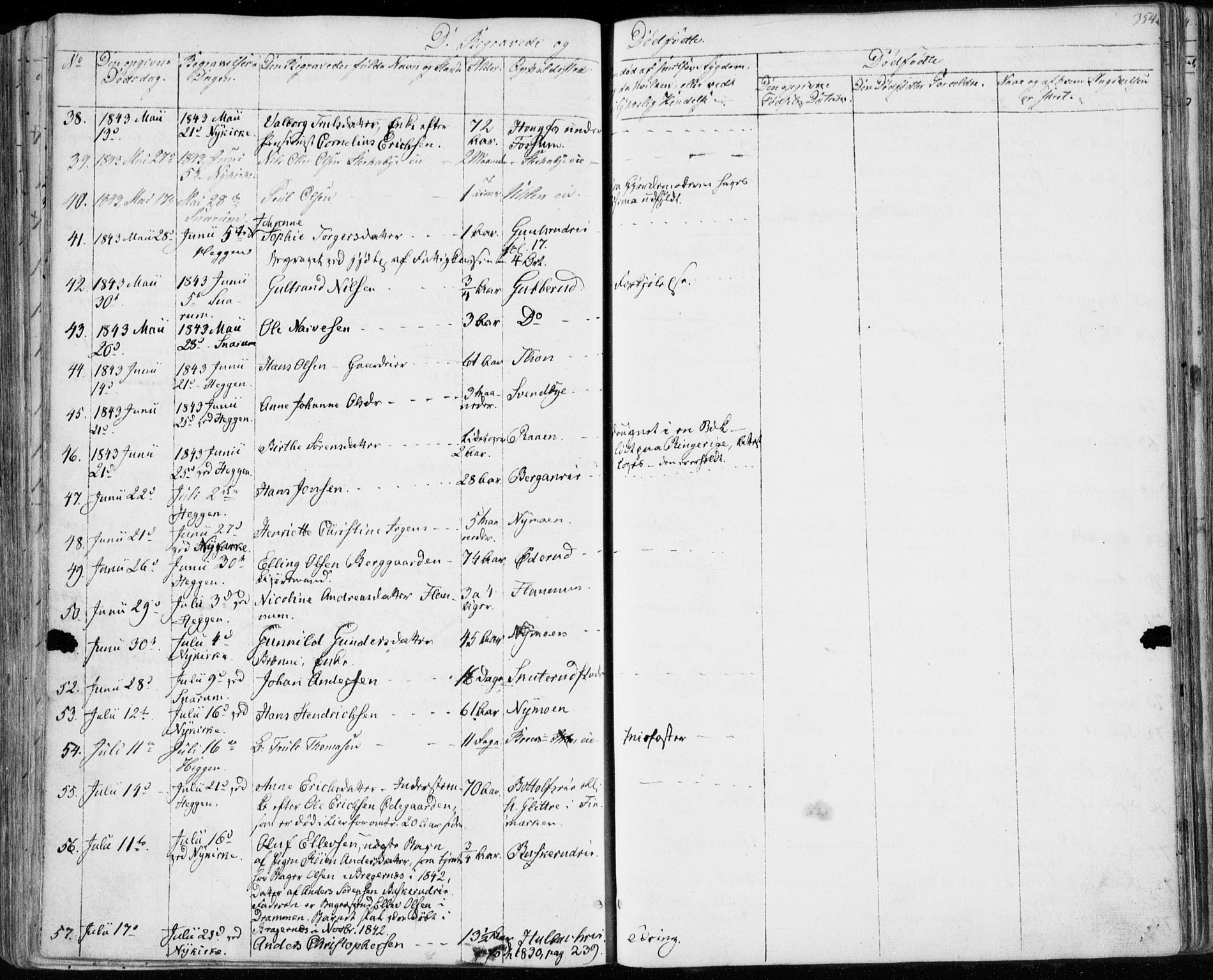 Modum kirkebøker, AV/SAKO-A-234/F/Fa/L0007: Parish register (official) no. 7, 1841-1850, p. 354