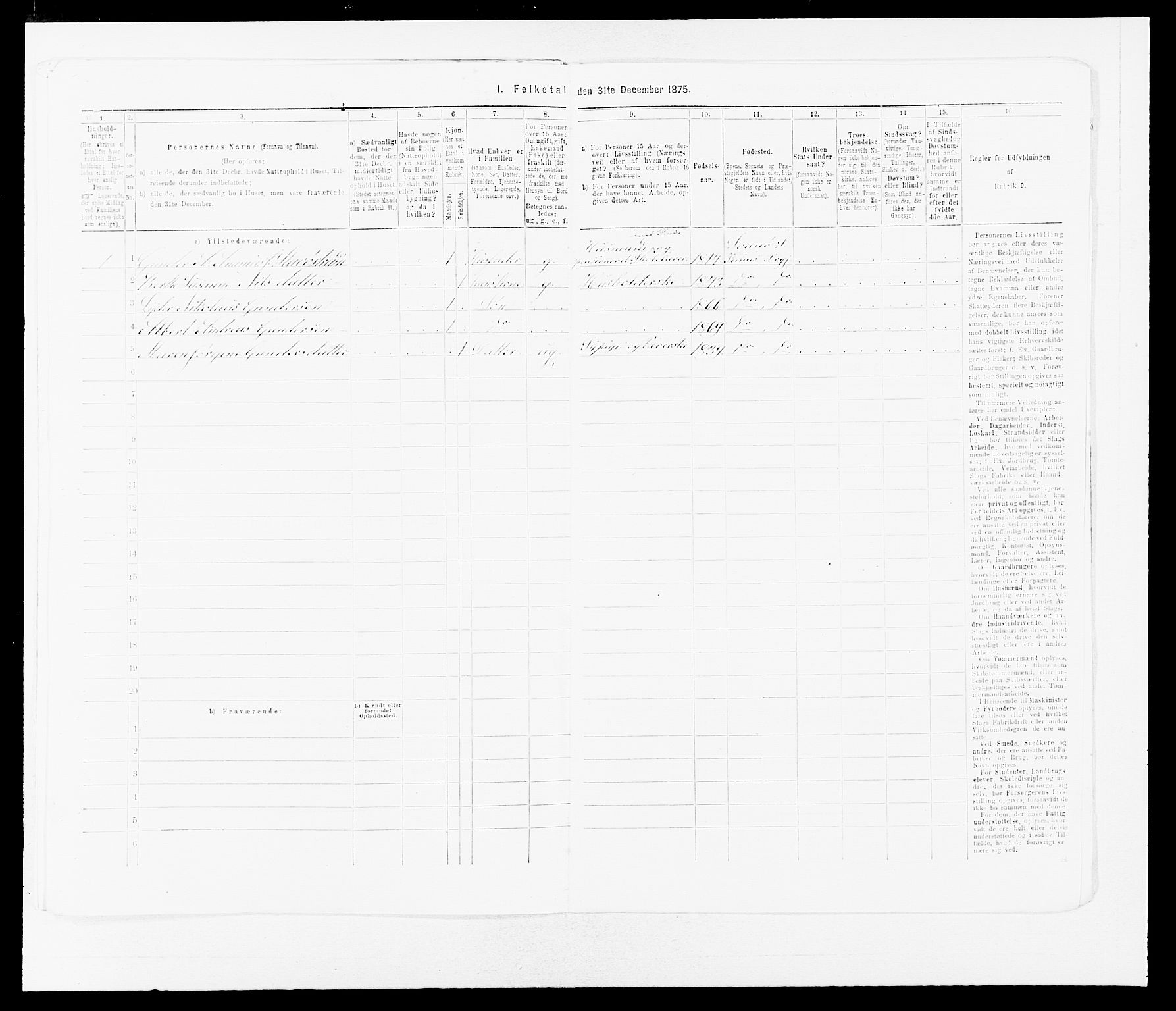 SAB, 1875 census for 1437L Kinn/Kinn og Svanøy, 1875, p. 1188