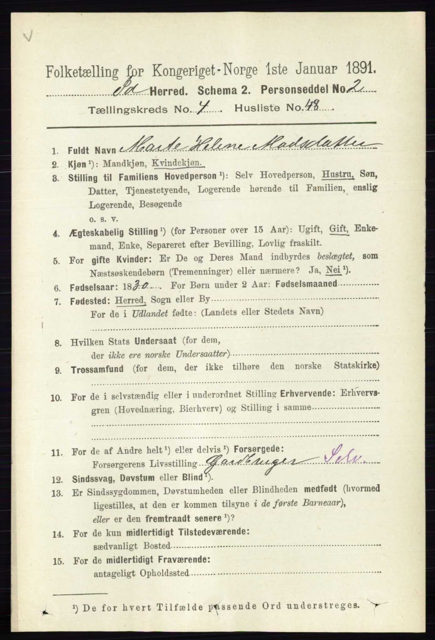 RA, 1891 census for 0117 Idd, 1891, p. 3150