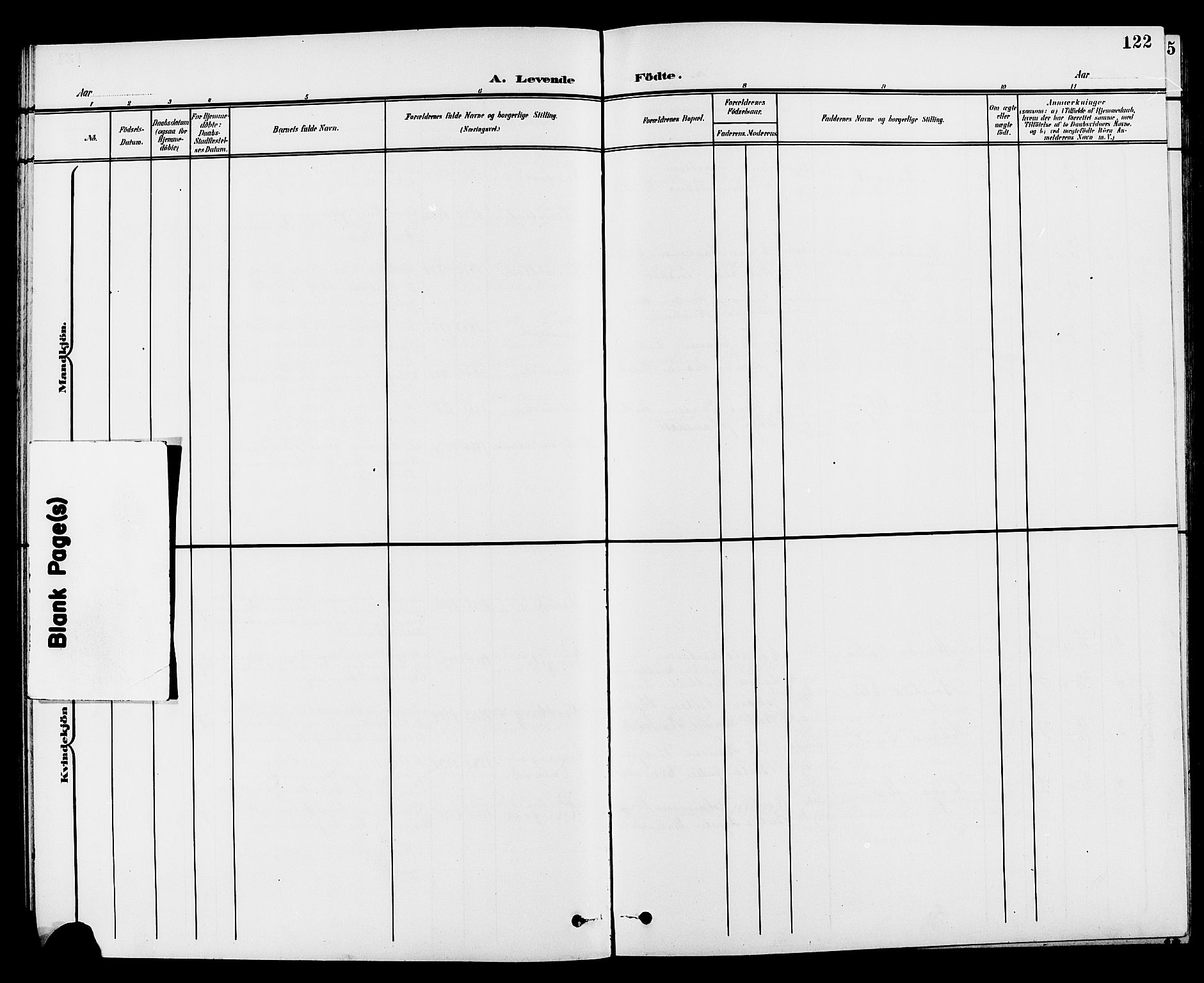 Vestre Toten prestekontor, SAH/PREST-108/H/Ha/Hab/L0010: Parish register (copy) no. 10, 1900-1912, p. 122