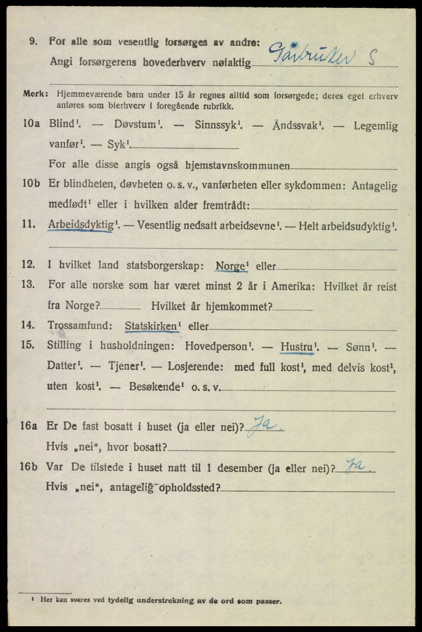 SAH, 1920 census for Alvdal, 1920, p. 5053