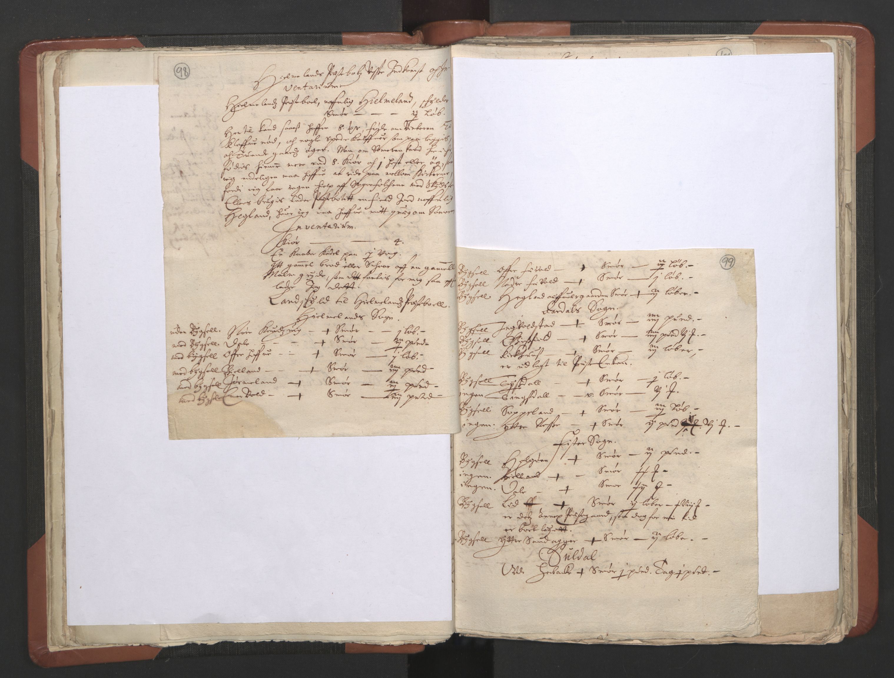 RA, Vicar's Census 1664-1666, no. 19: Ryfylke deanery, 1664-1666, p. 98-99