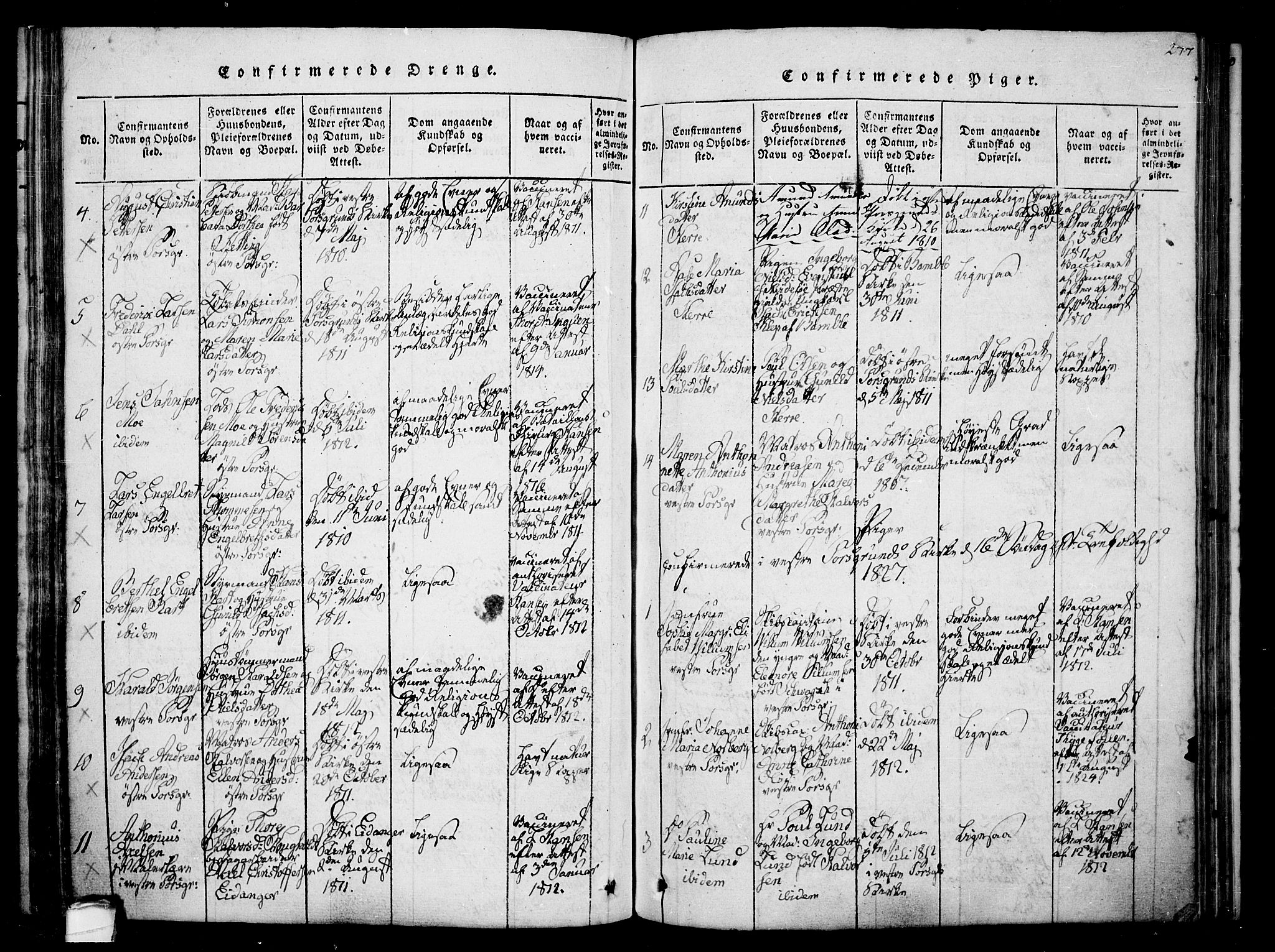 Porsgrunn kirkebøker , SAKO/A-104/F/Fa/L0004: Parish register (official) no. 4, 1814-1828, p. 277