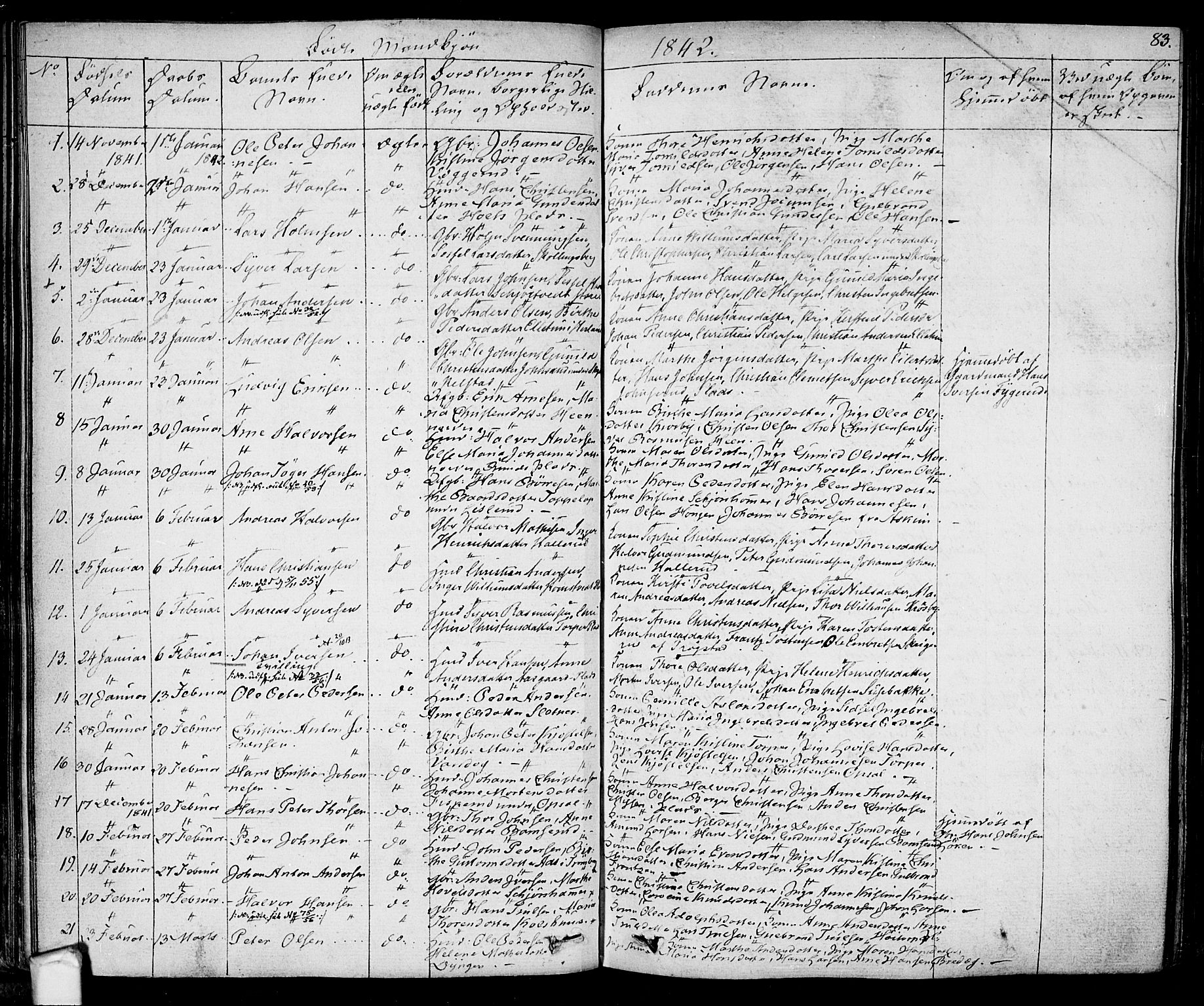 Eidsberg prestekontor Kirkebøker, SAO/A-10905/F/Fa/L0008: Parish register (official) no. I 8, 1832-1848, p. 83