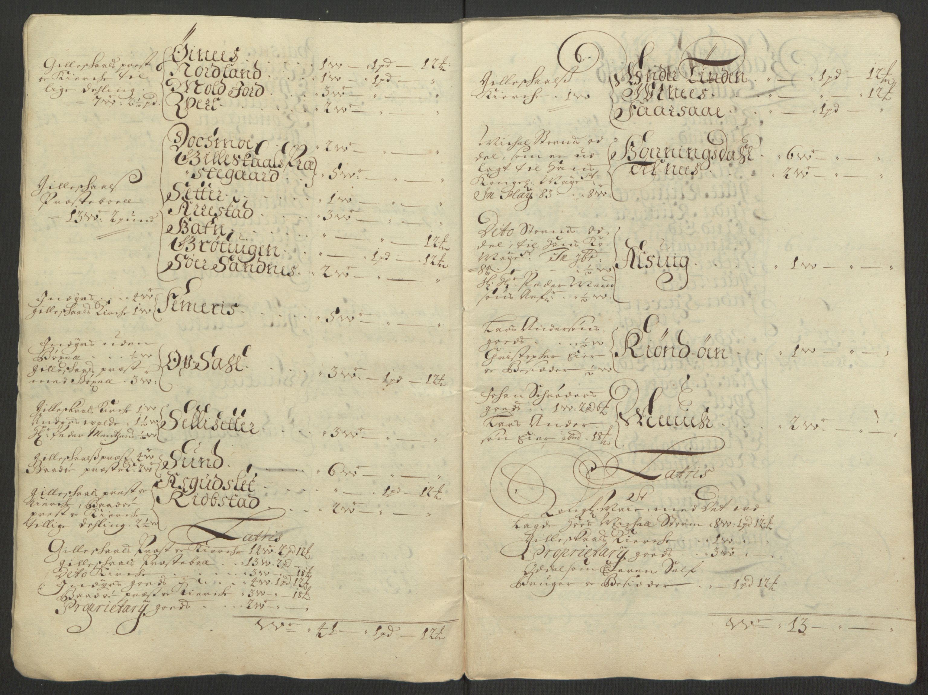 Rentekammeret inntil 1814, Reviderte regnskaper, Fogderegnskap, AV/RA-EA-4092/R66/L4577: Fogderegnskap Salten, 1691-1693, p. 266