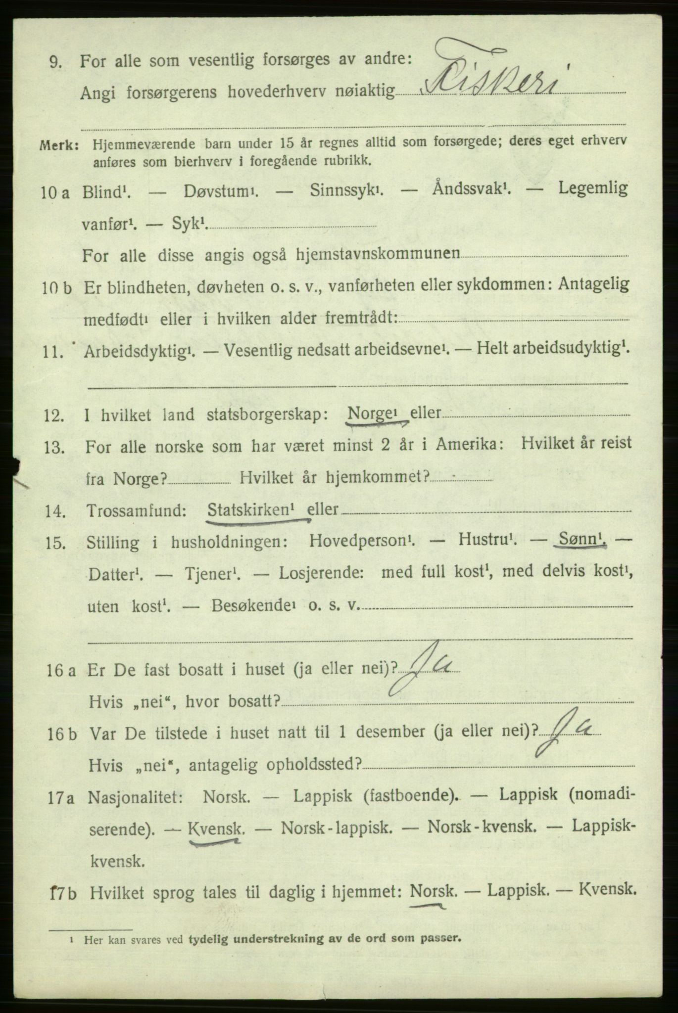 SATØ, 1920 census for Vardø rural district, 1920, p. 781