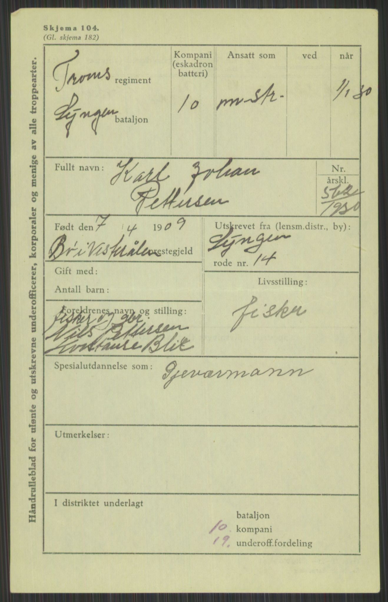 Forsvaret, Troms infanteriregiment nr. 16, AV/RA-RAFA-3146/P/Pa/L0014: Rulleblad for regimentets menige mannskaper, årsklasse 1930, 1930, p. 887
