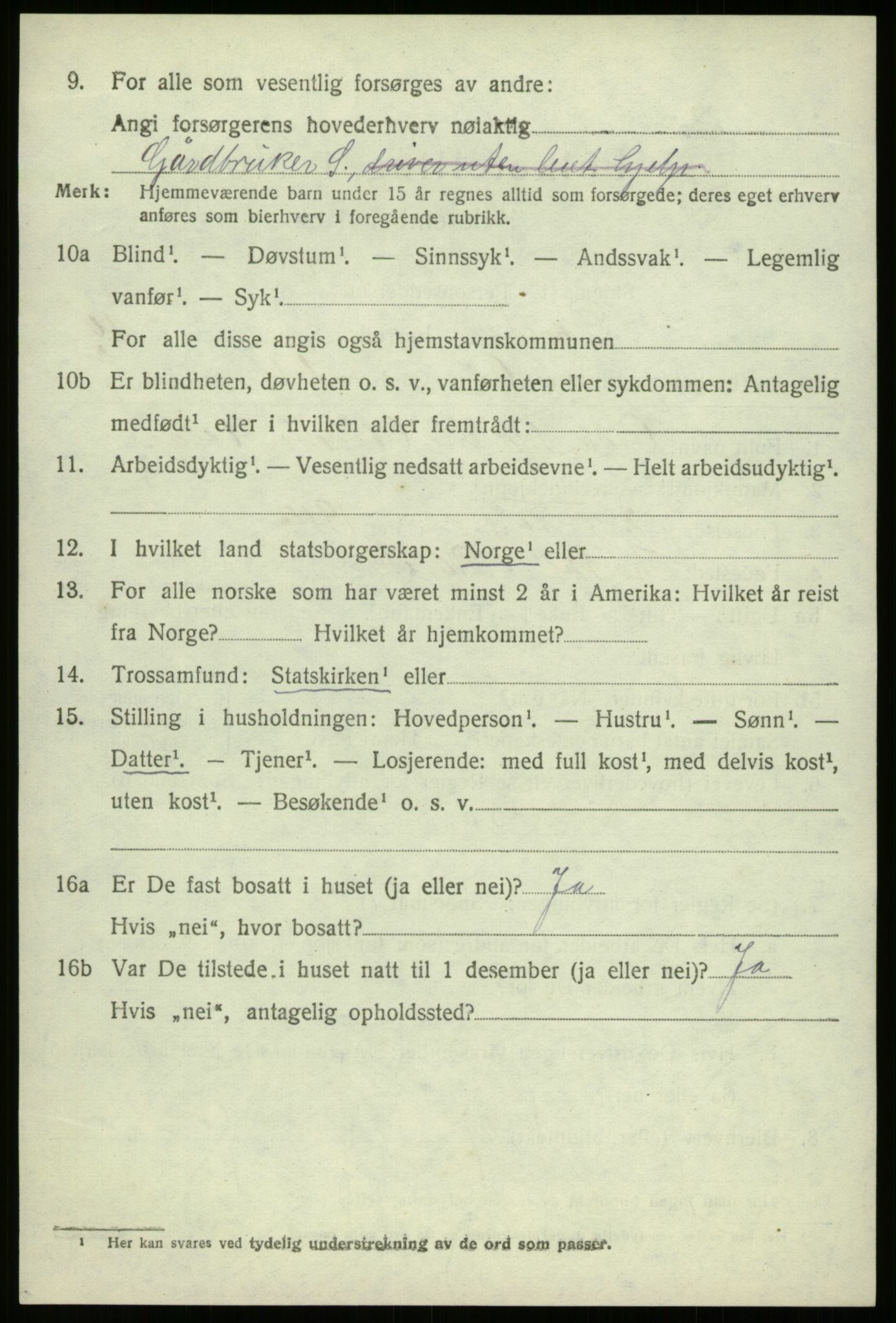 SAB, 1920 census for Davik, 1920, p. 5152