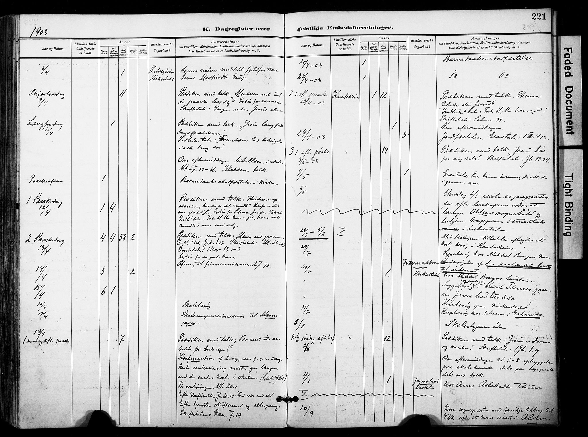 Kautokeino sokneprestembete, AV/SATØ-S-1340/H/Ha/L0005.kirke: Parish register (official) no. 5, 1896-1916, p. 221