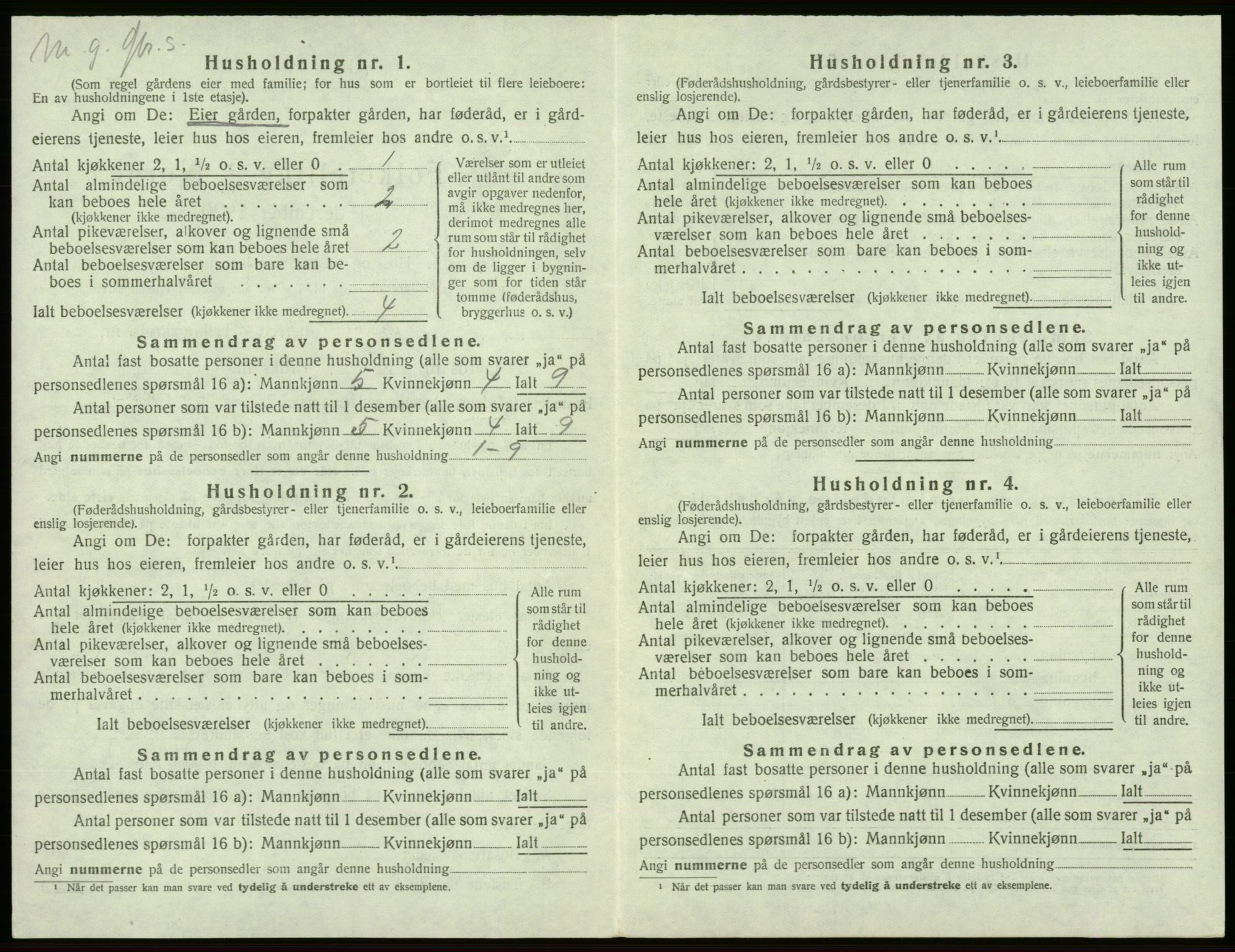 SAB, 1920 census for Sveio, 1920, p. 243