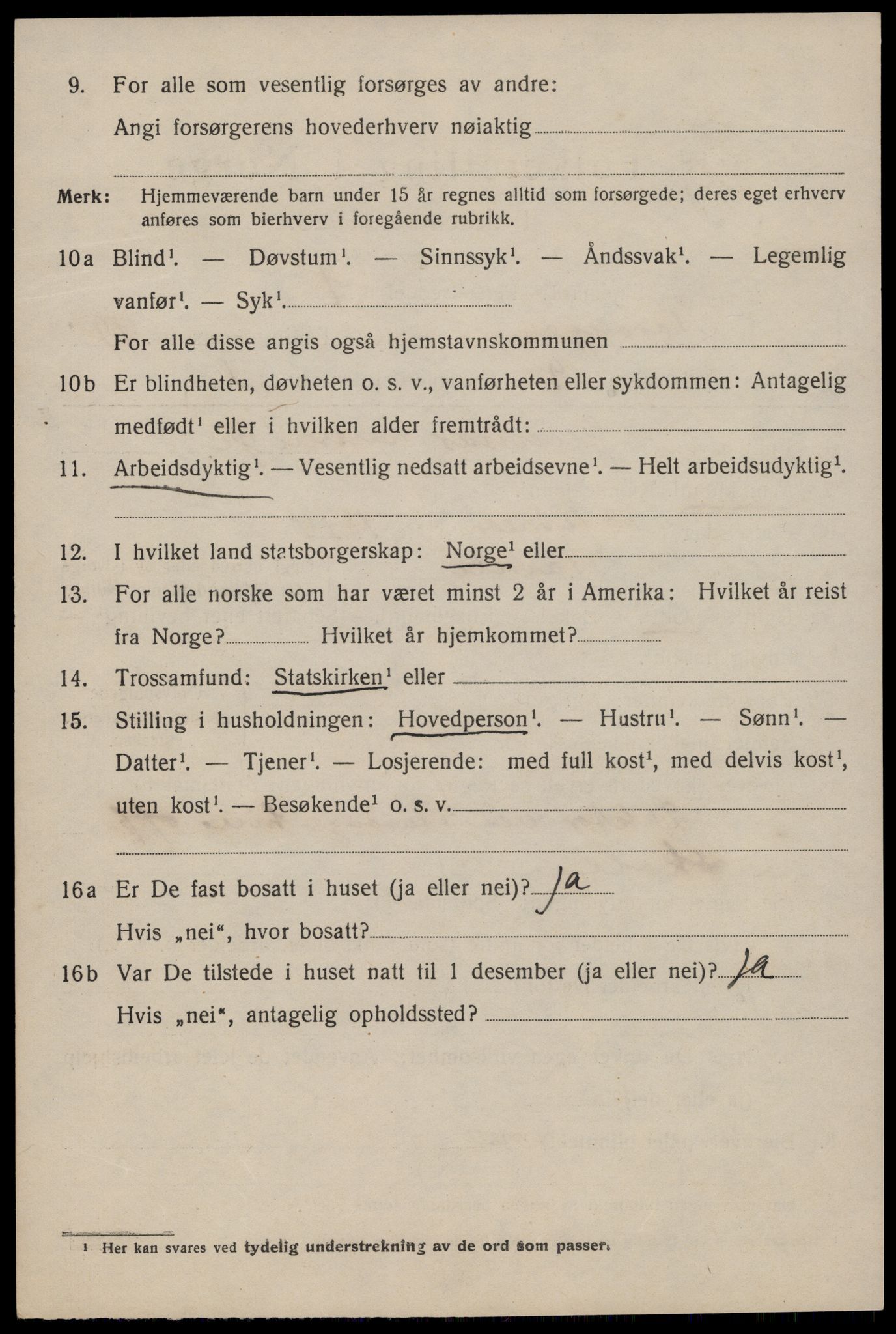 SAST, 1920 census for Stavanger, 1920, p. 118687