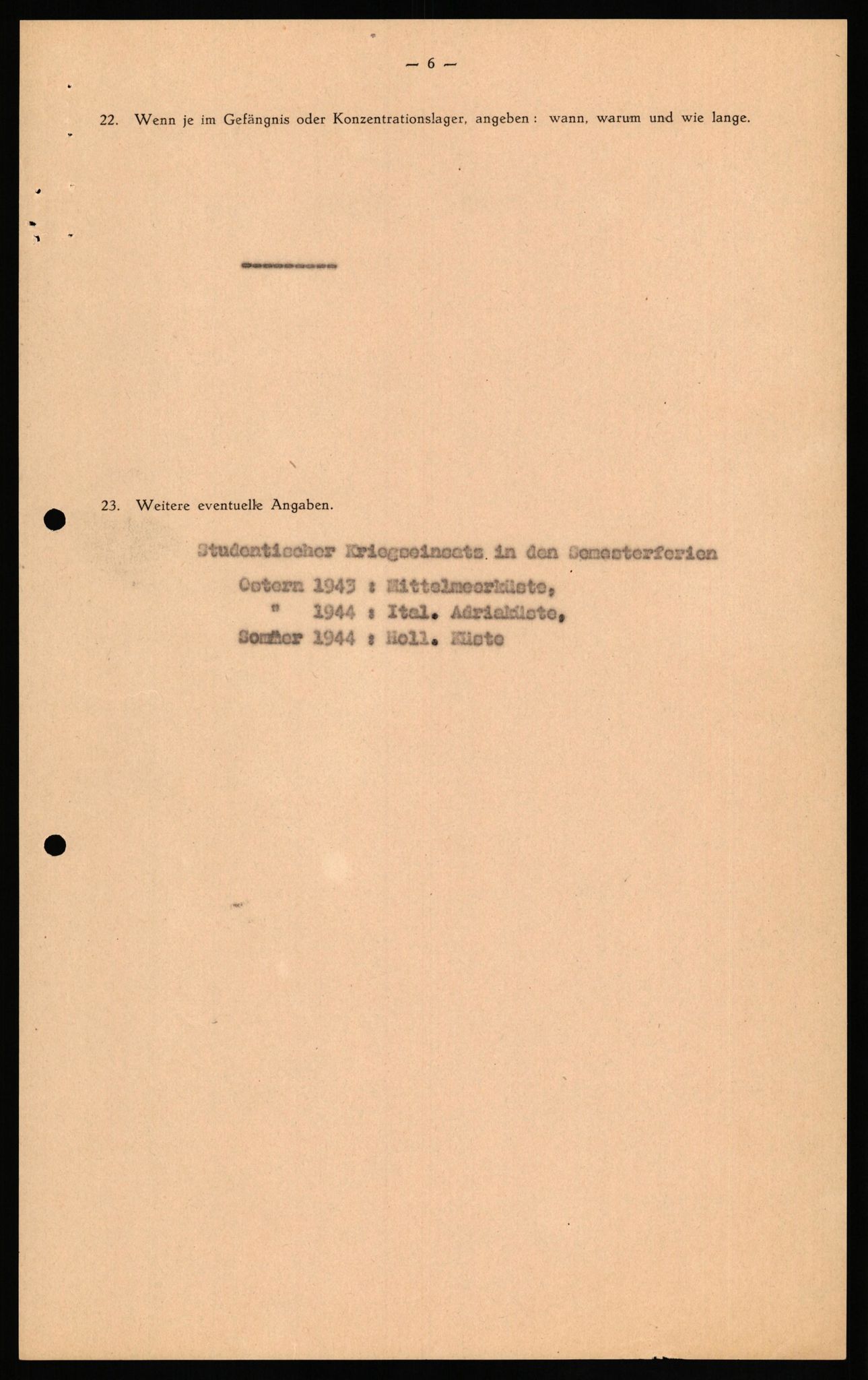 Forsvaret, Forsvarets overkommando II, AV/RA-RAFA-3915/D/Db/L0027: CI Questionaires. Tyske okkupasjonsstyrker i Norge. Tyskere., 1945-1946, p. 292