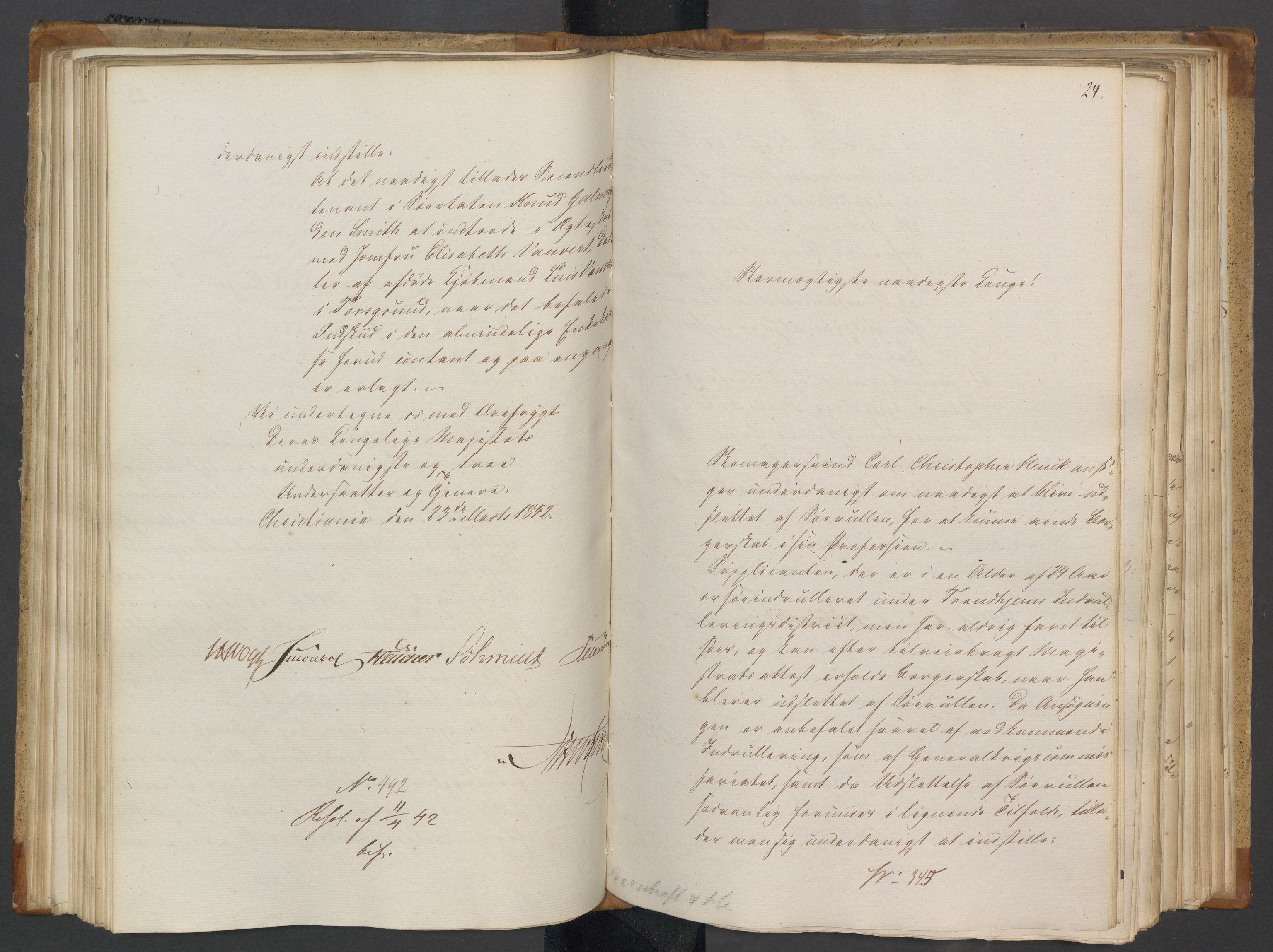 Statsrådsavdelingen i Stockholm, AV/RA-S-1003/D/Da/L0175: Regjeringsinnstillinger nr. 300-399, 1842