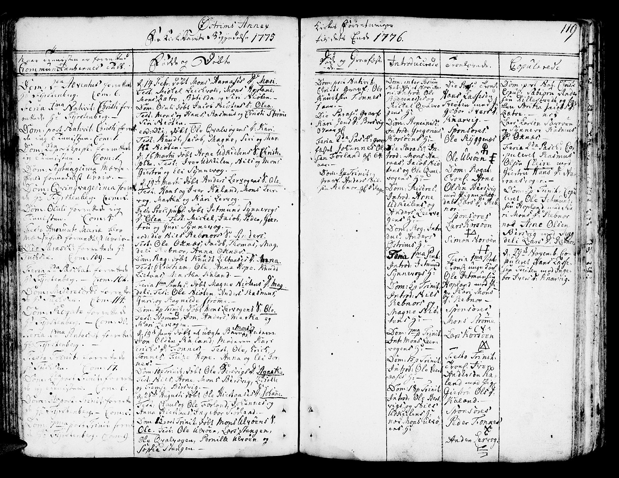Lindås Sokneprestembete, SAB/A-76701/H/Haa: Parish register (official) no. A 4, 1764-1791, p. 119