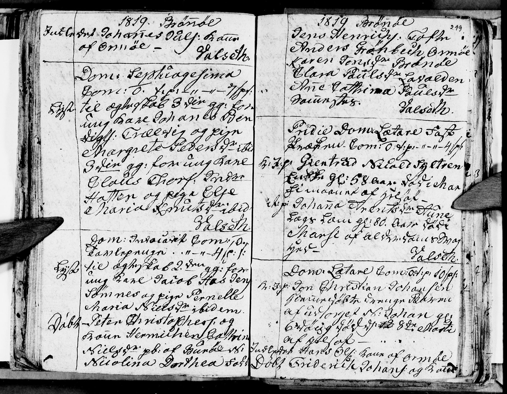 Ministerialprotokoller, klokkerbøker og fødselsregistre - Nordland, AV/SAT-A-1459/813/L0209: Parish register (copy) no. 813C01, 1803-1821, p. 219