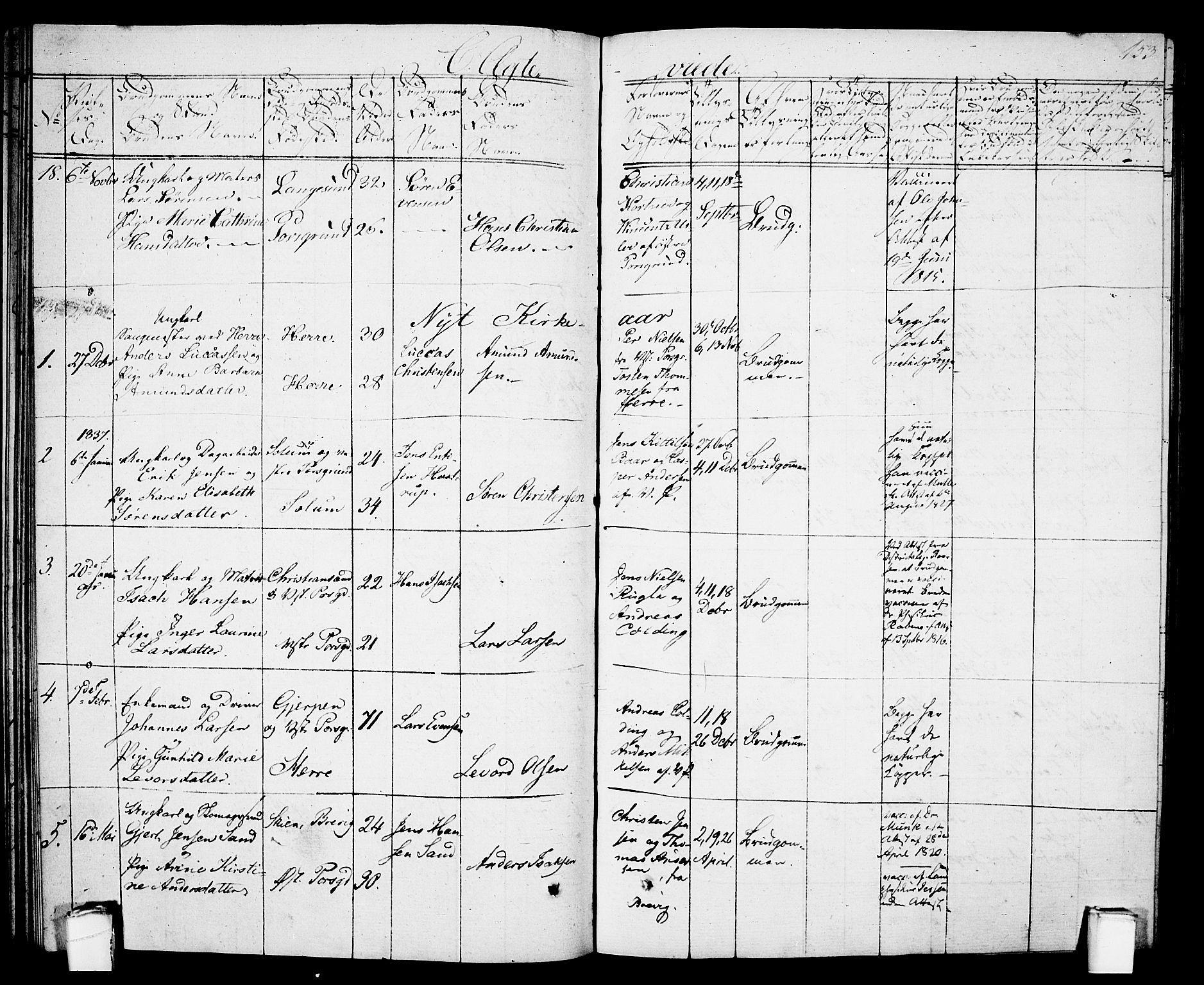 Porsgrunn kirkebøker , SAKO/A-104/G/Gb/L0002: Parish register (copy) no. II 2, 1828-1841, p. 153
